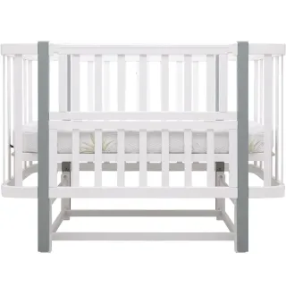 Ліжко Babyroom Місяць LU-2 маятник білий / сірий