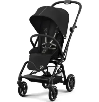 Прогулянкова коляска Cybex Eezy S Twist+ 2 BLK Moon Black (з бампером)