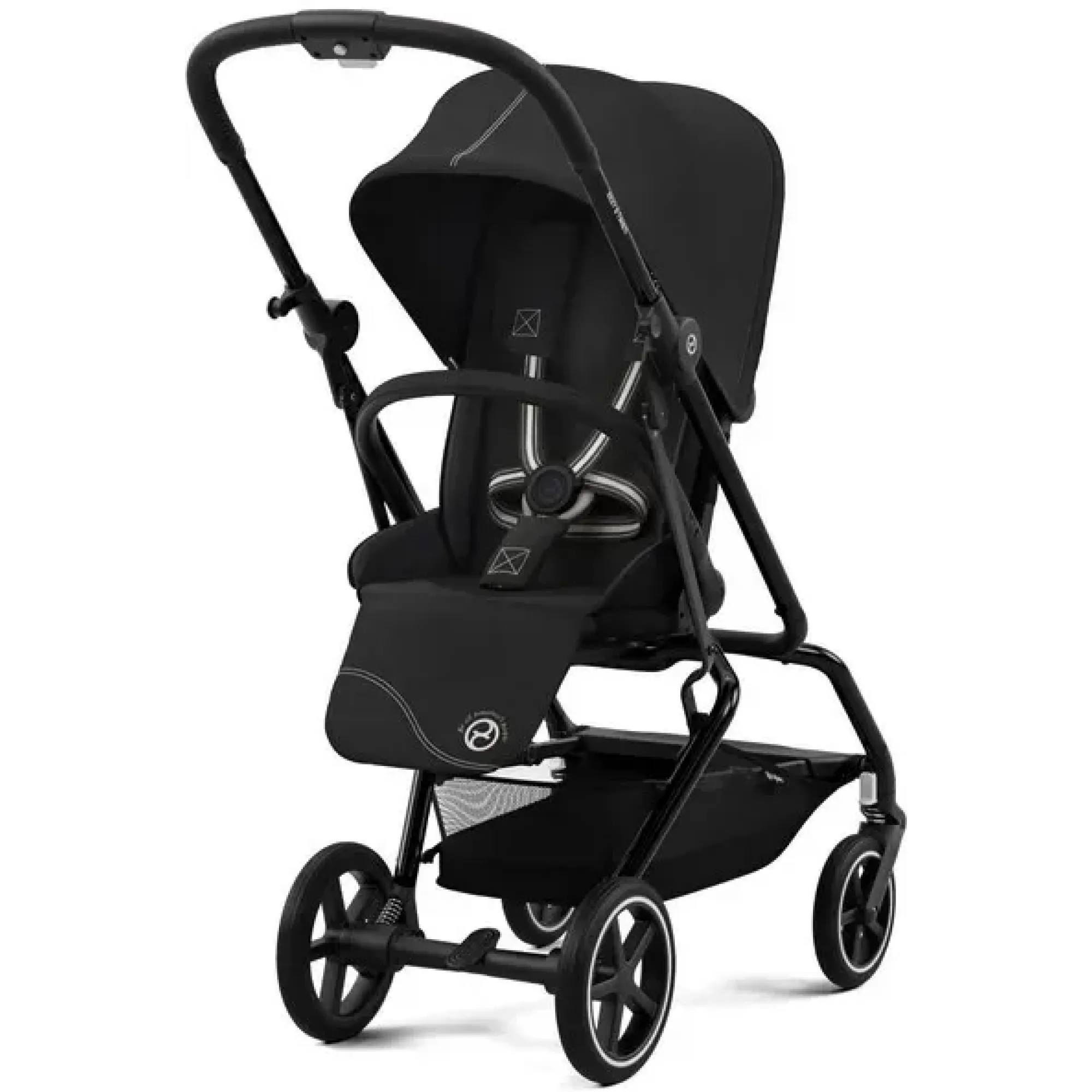 Прогулянкова коляска Cybex Eezy S Twist+ 2 BLK Moon Black (з бампером)