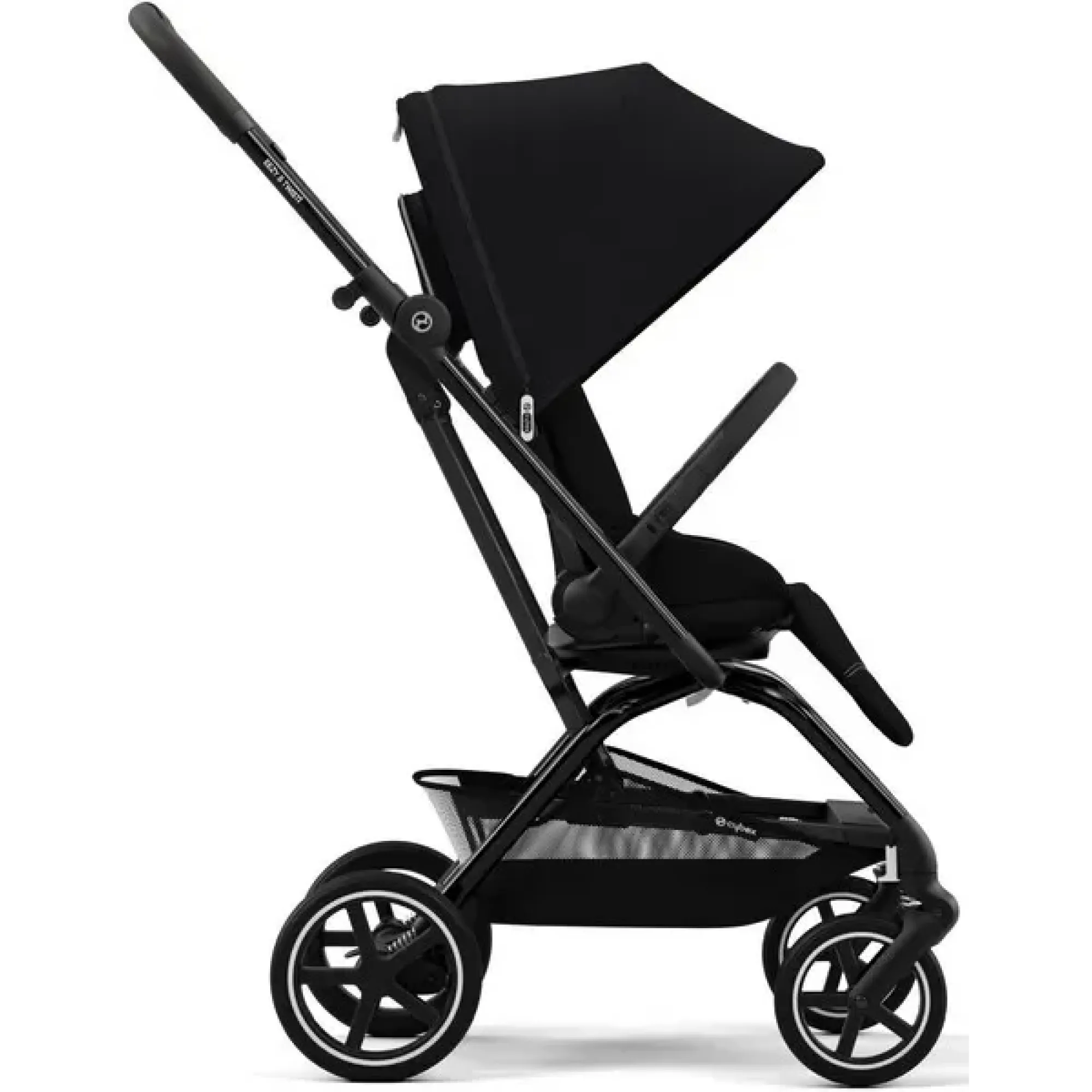 Прогулянкова коляска Cybex Eezy S Twist+ 2 BLK Moon Black (з бампером)