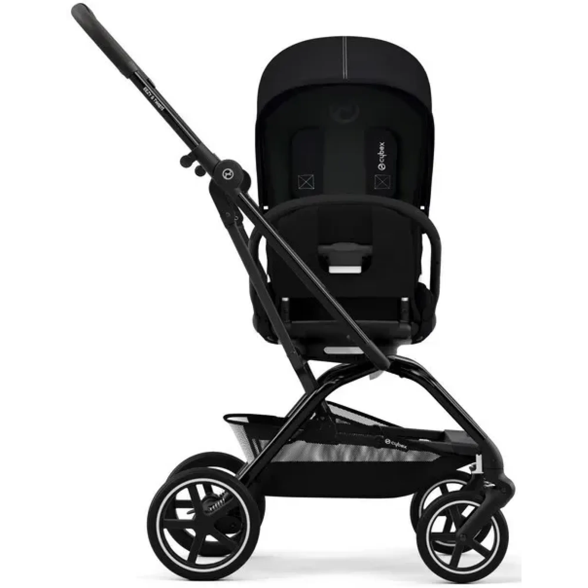 Прогулянкова коляска Cybex Eezy S Twist+ 2 BLK Moon Black (з бампером)