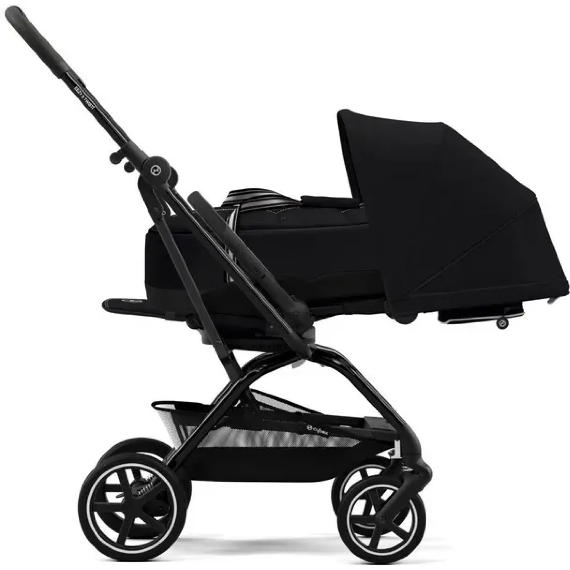 Прогулянкова коляска Cybex Eezy S Twist+ 2 BLK Moon Black (з бампером)