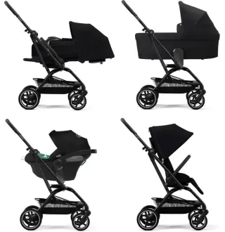 Прогулянкова коляска Cybex Eezy S Twist+ 2 BLK Moon Black (з бампером)