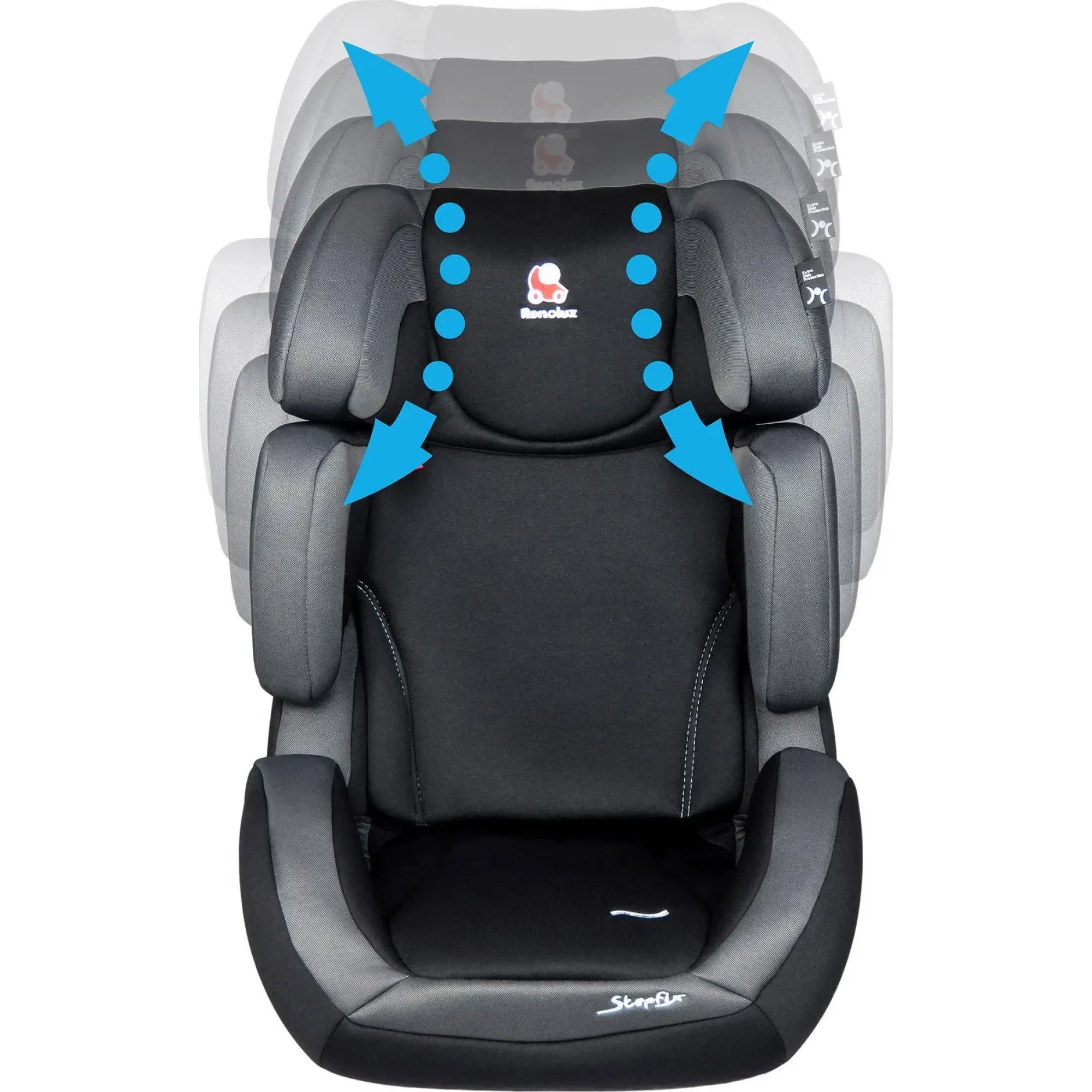 Автокресло Renolux StepFix 2/3 Smart Red