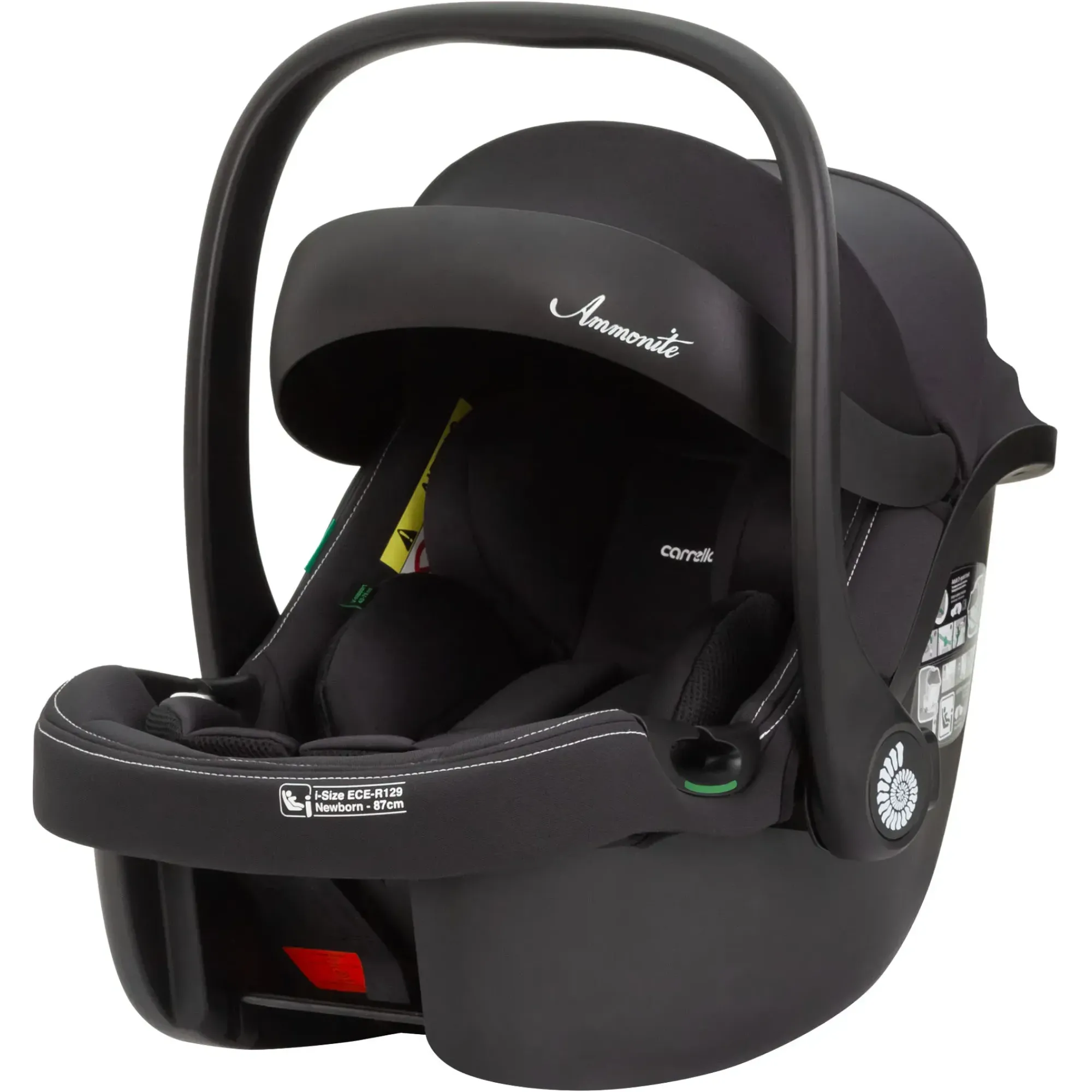 Автокрісло+база Carrello Ammonite CRL-8801+CRL-8802 Absolute Black i-Size 40-87см ISOFIX