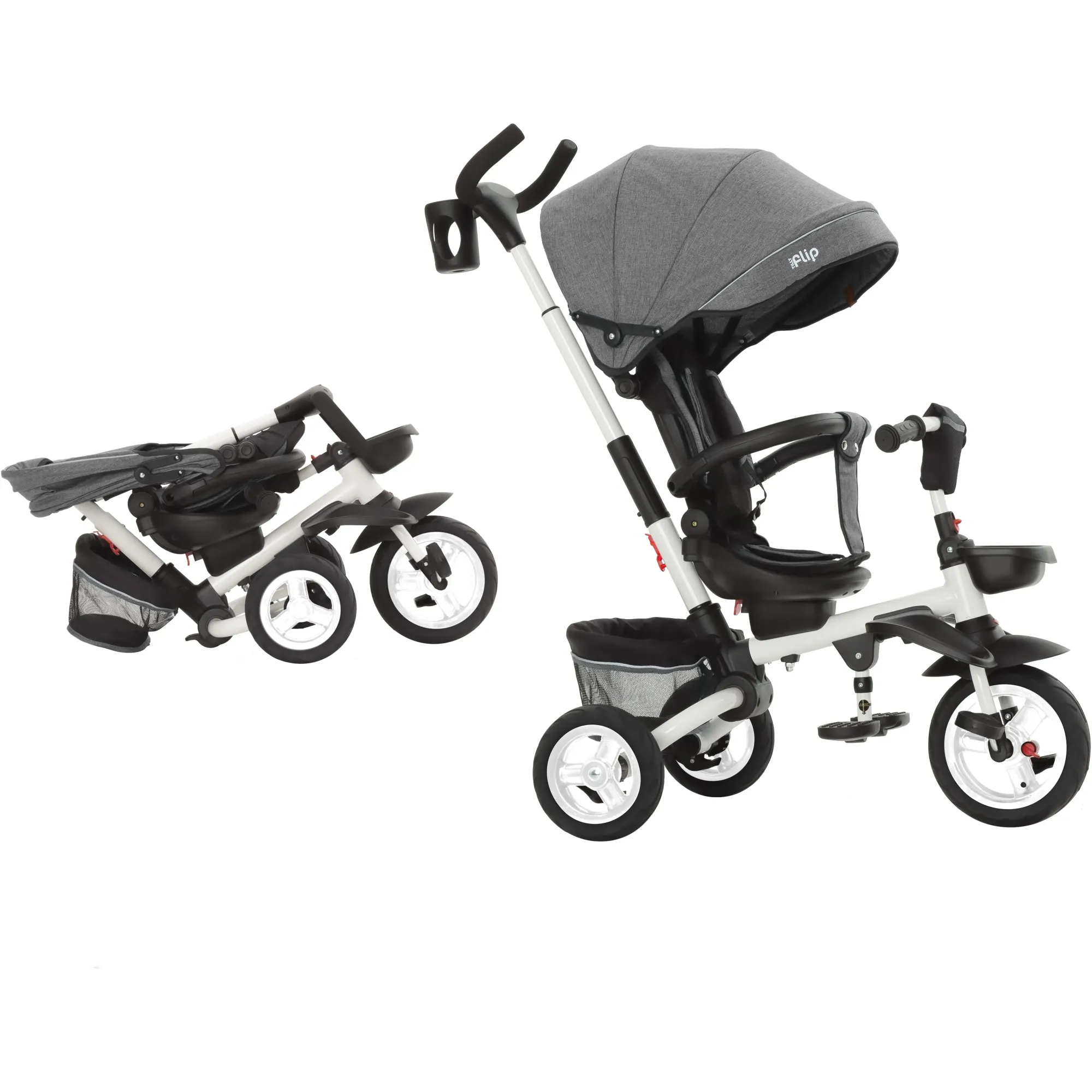 Велосипед триколісний TILLY FLIP T-390/1 Сірий/1/