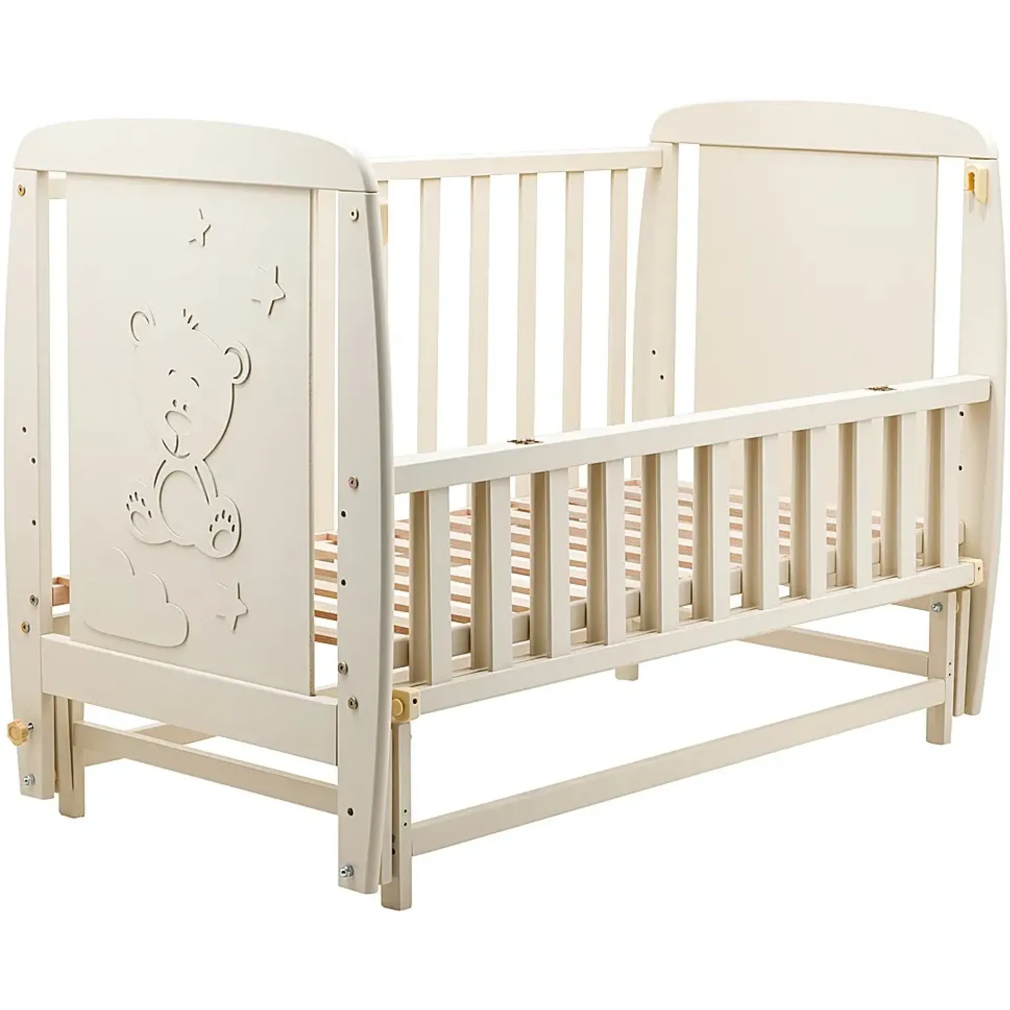 Ліжко Babyroom Умка DUMO-02 маятник, відкидний бік бук слонова кістка