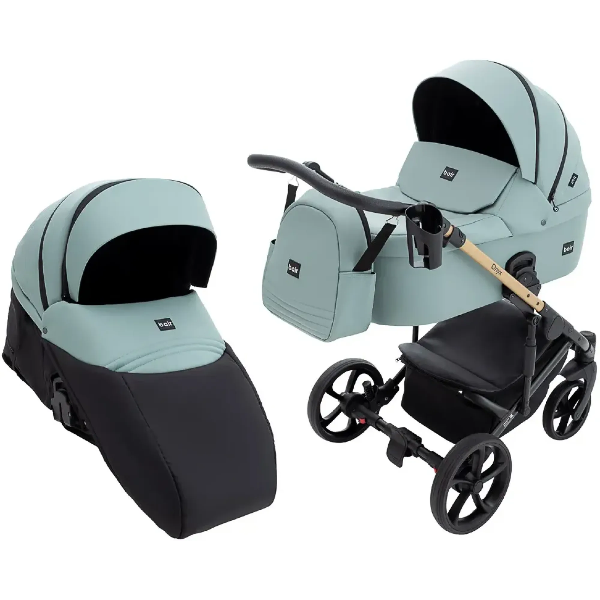 Коляска 2 в 1 Bair Onyx ECO OE-145 нефрит