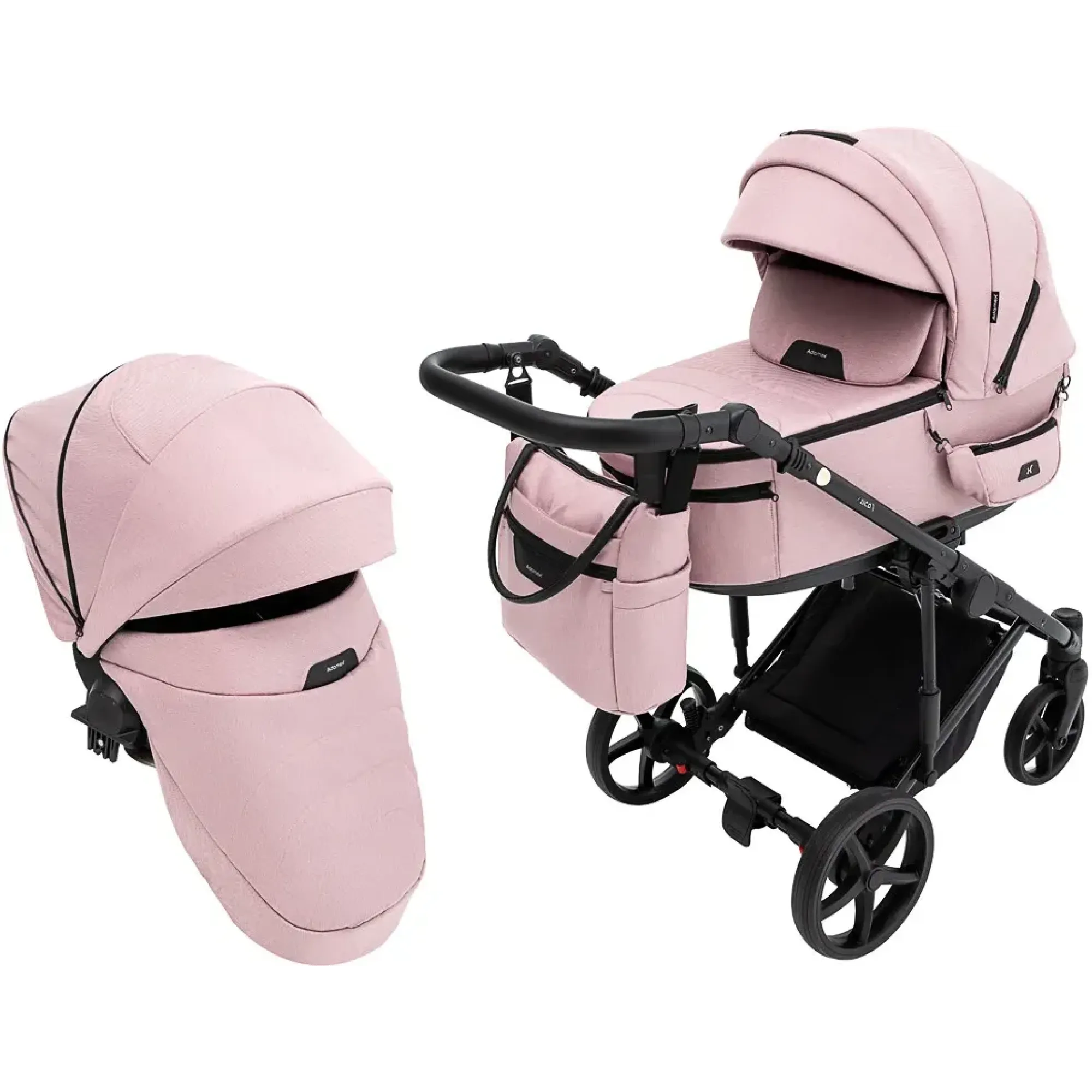 Коляска 2 в 1 Adamex Zico Tip TK-24 рожевий