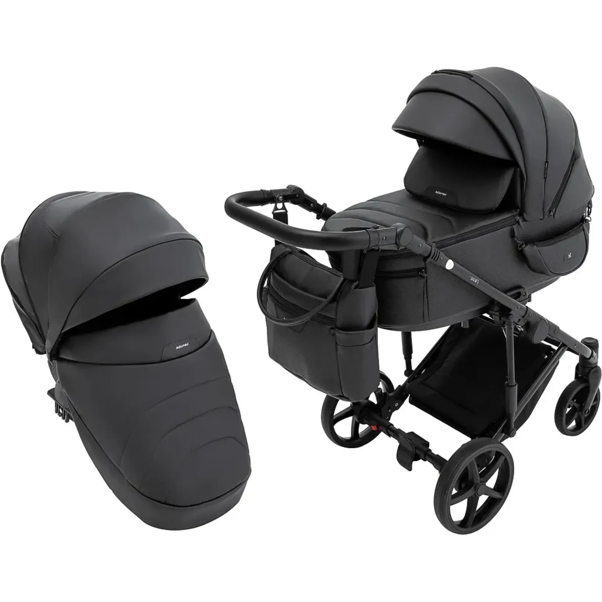 Коляска 2 в 1 Adamex Zico Eco Sa-2 чорний