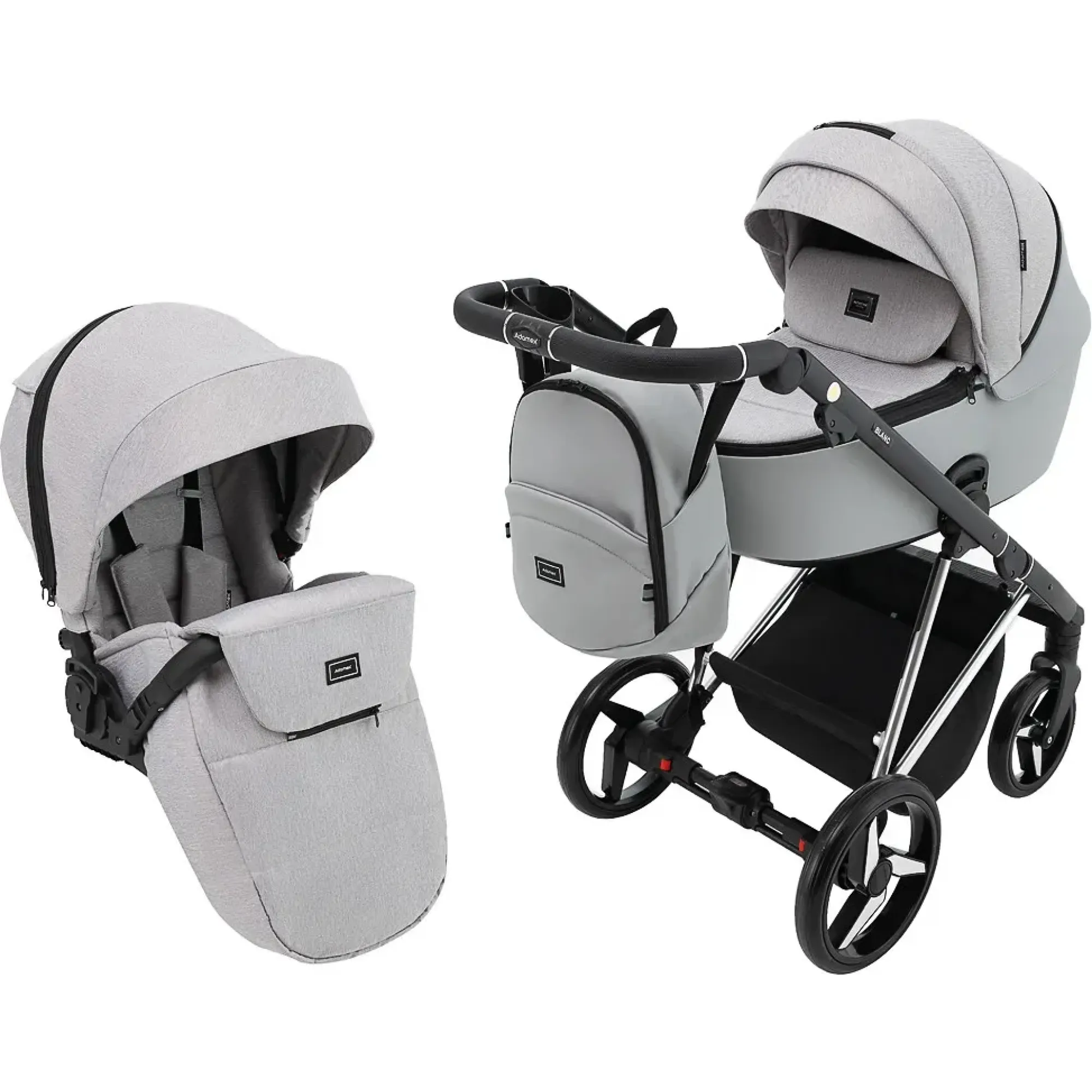 Коляска 2 в 1 Adamex Blanc Special Edidion PS-586 сірий
