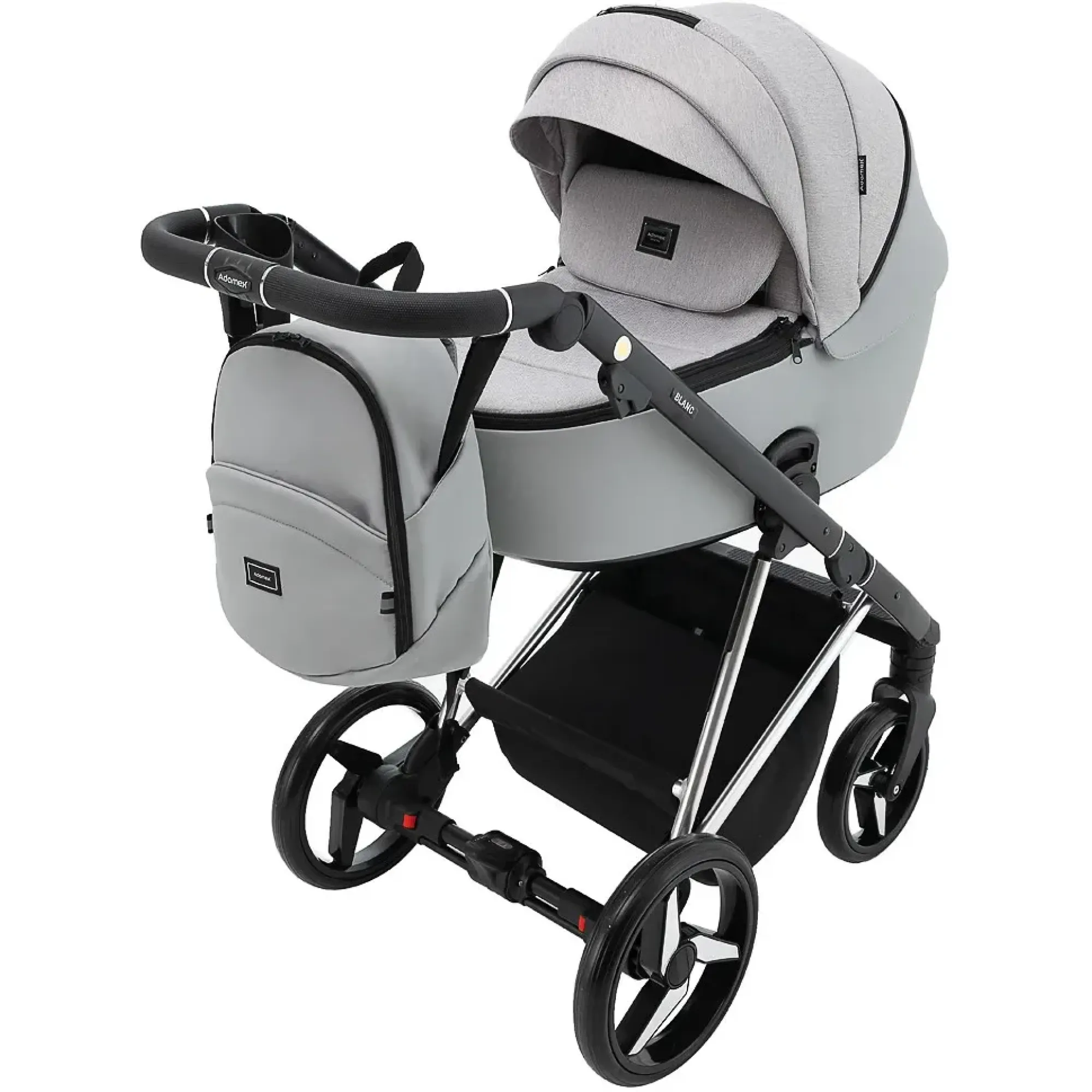 Коляска 2 в 1 Adamex Blanc Special Edidion PS-586 сірий