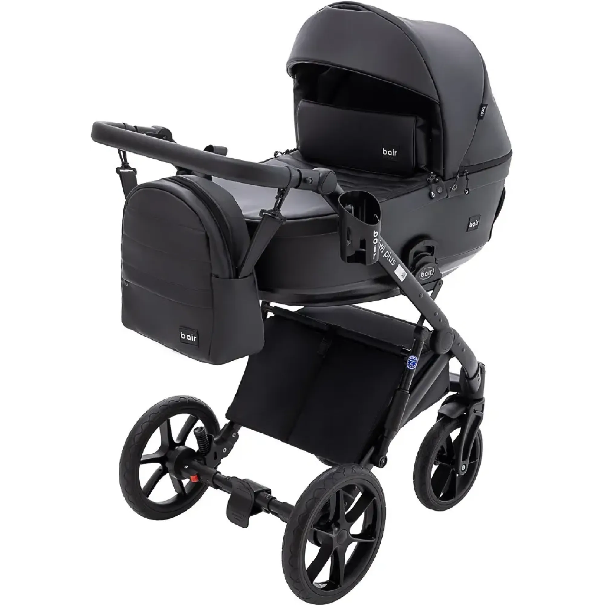 Коляска 2 в 1 Bair Kiwi Plus ECO BKP-15 чорний