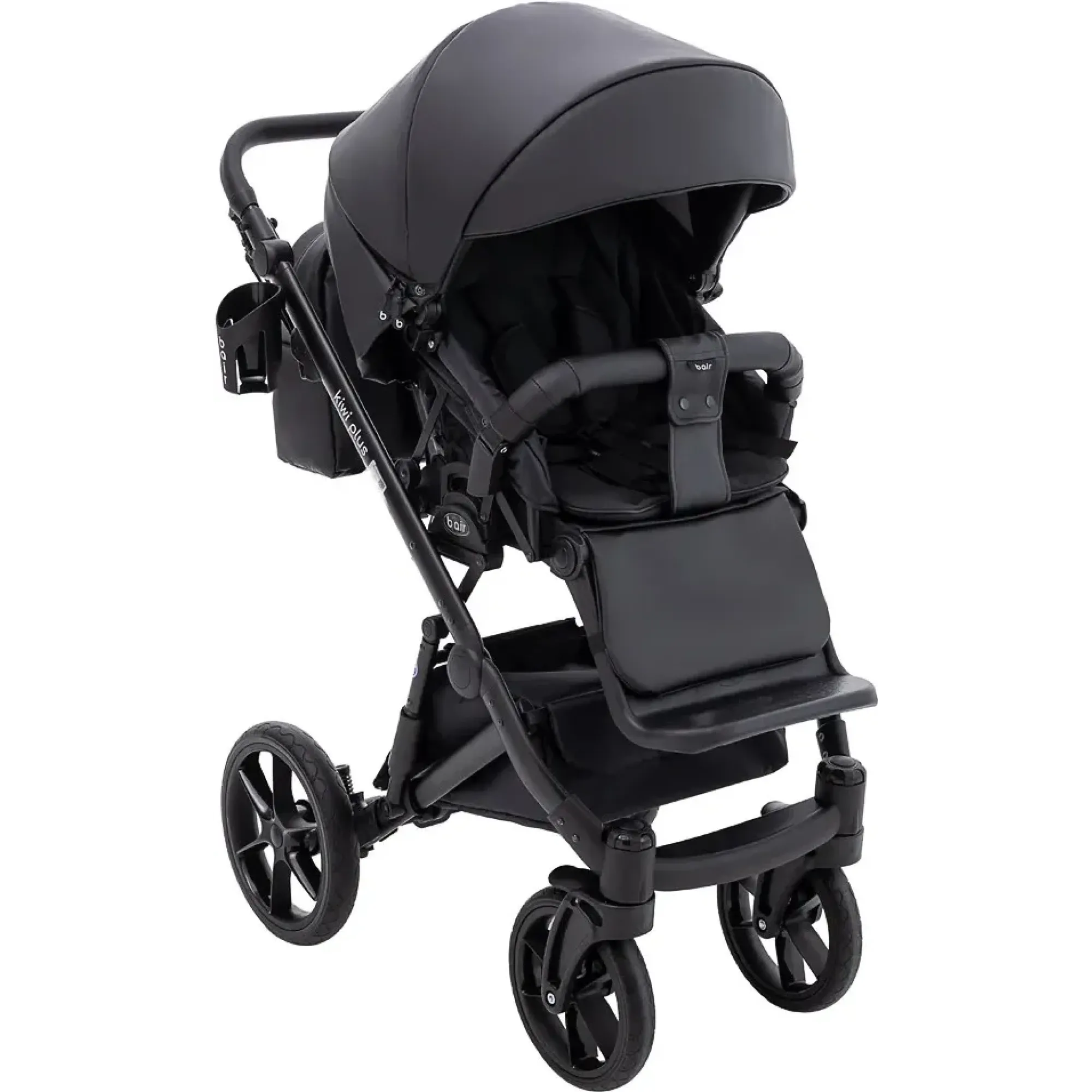 Коляска 2 в 1 Bair Kiwi Plus ECO BKP-15 чорний