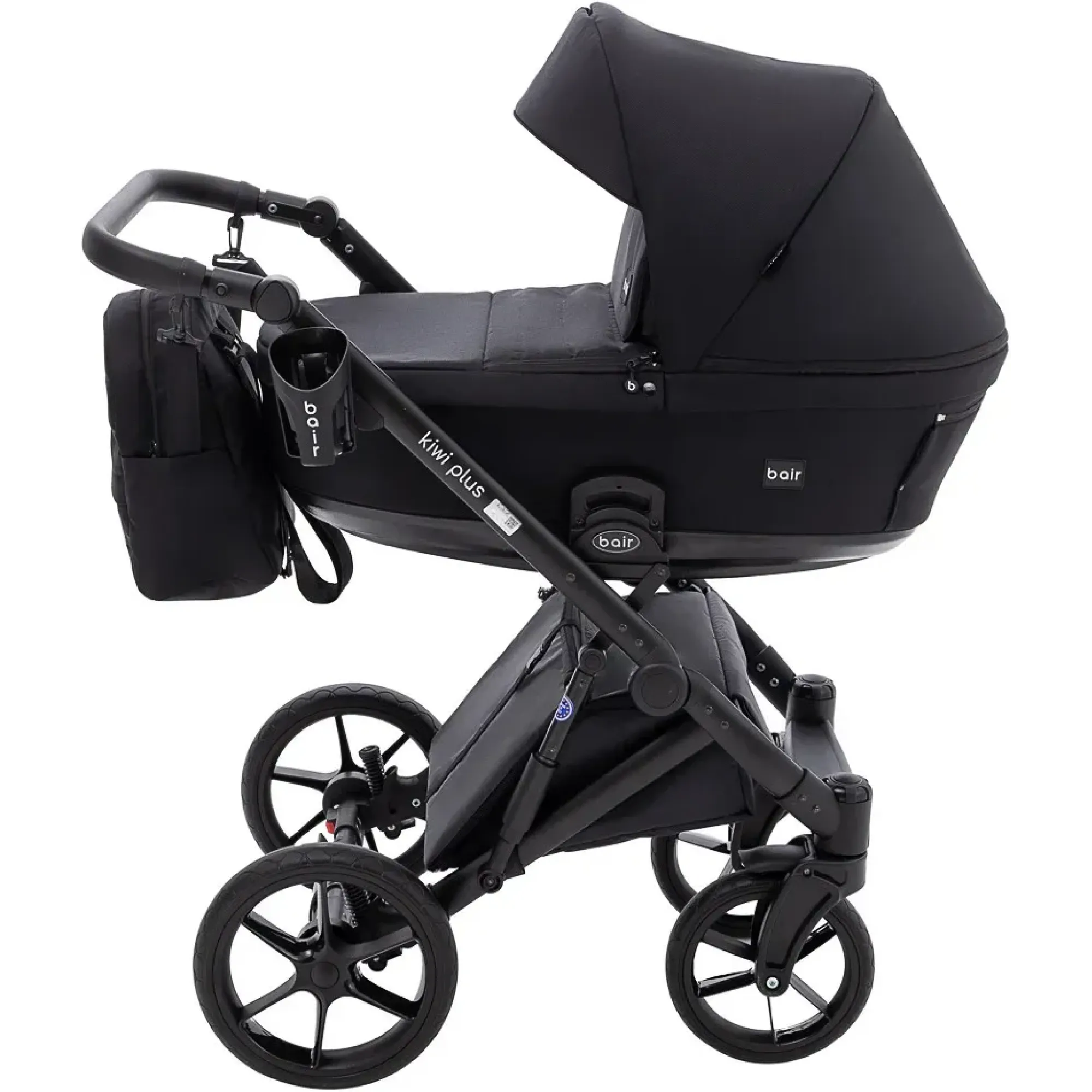 Коляска 2 в 1 Bair Kiwi Plus Soft BKP-452 чорний