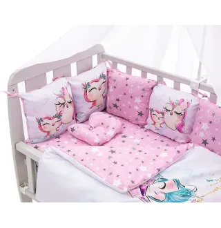 Дитяча постіль Babyroom Bortiki Print-08 рожевий (сови)