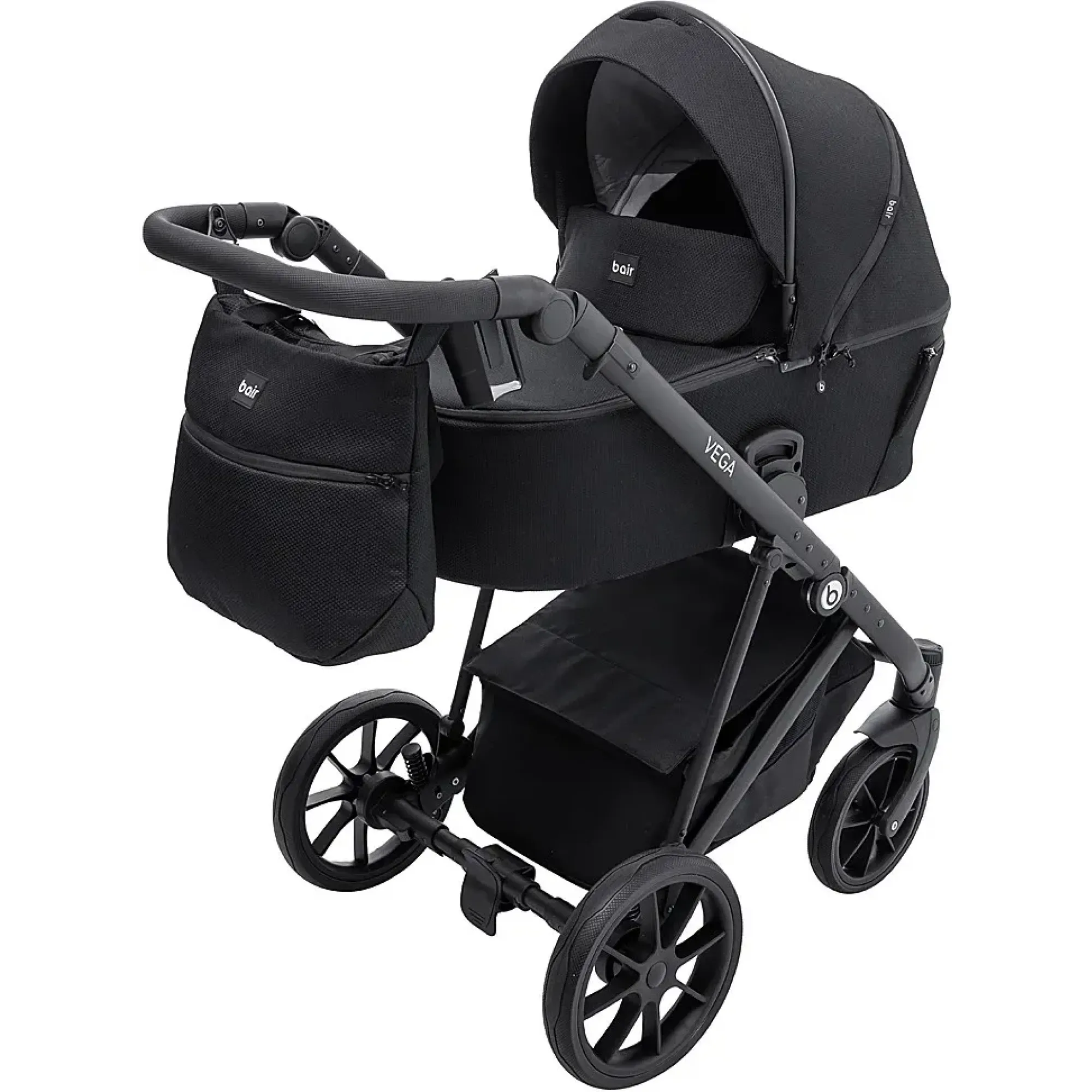 Коляска 2 в 1 Bair Vega Soft VS-05 black чорний
