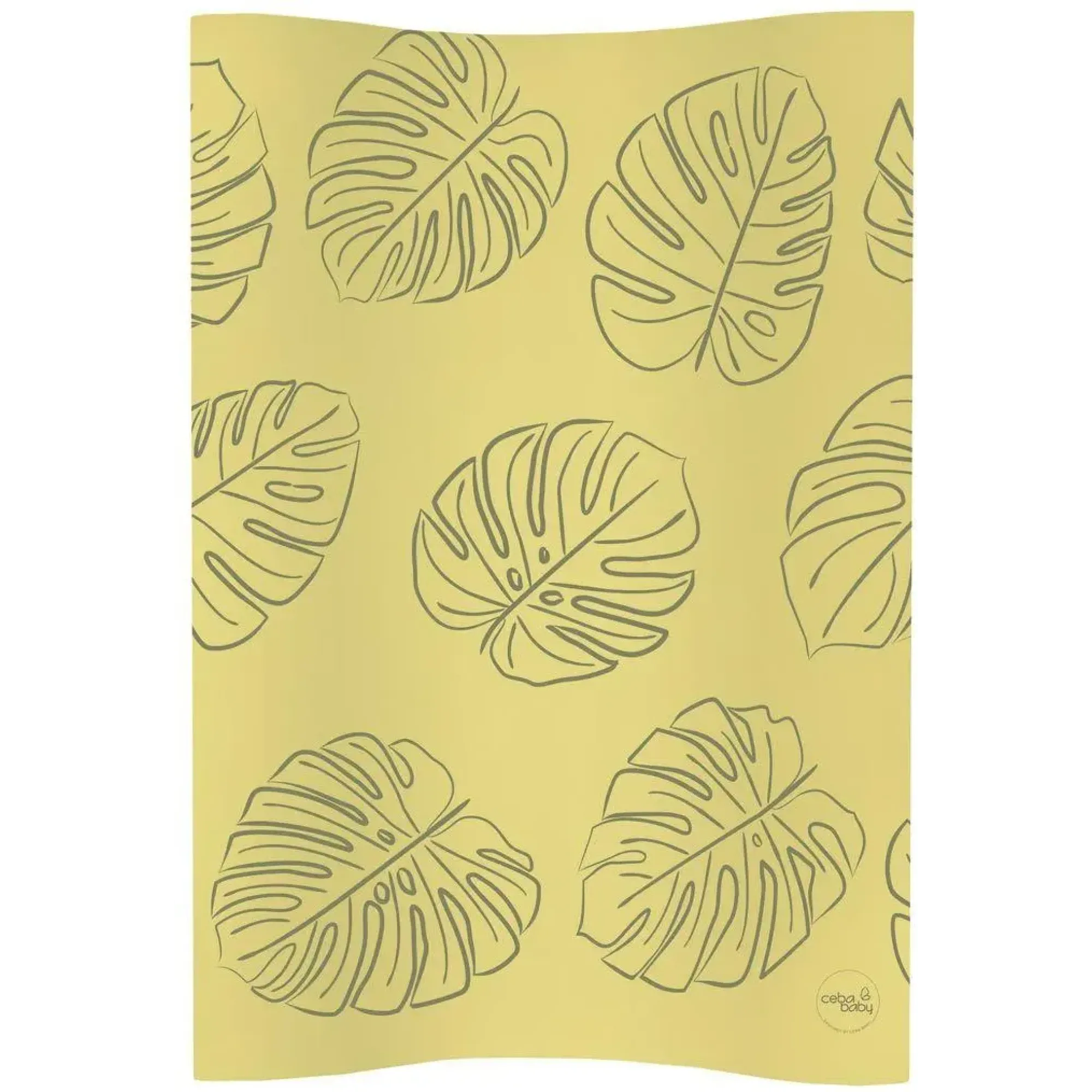 Повивальний матрац мʼякий Ceba Baby Soft profiled changing mat COSY (48x70 cm) W-104-000-672 monstera mustard