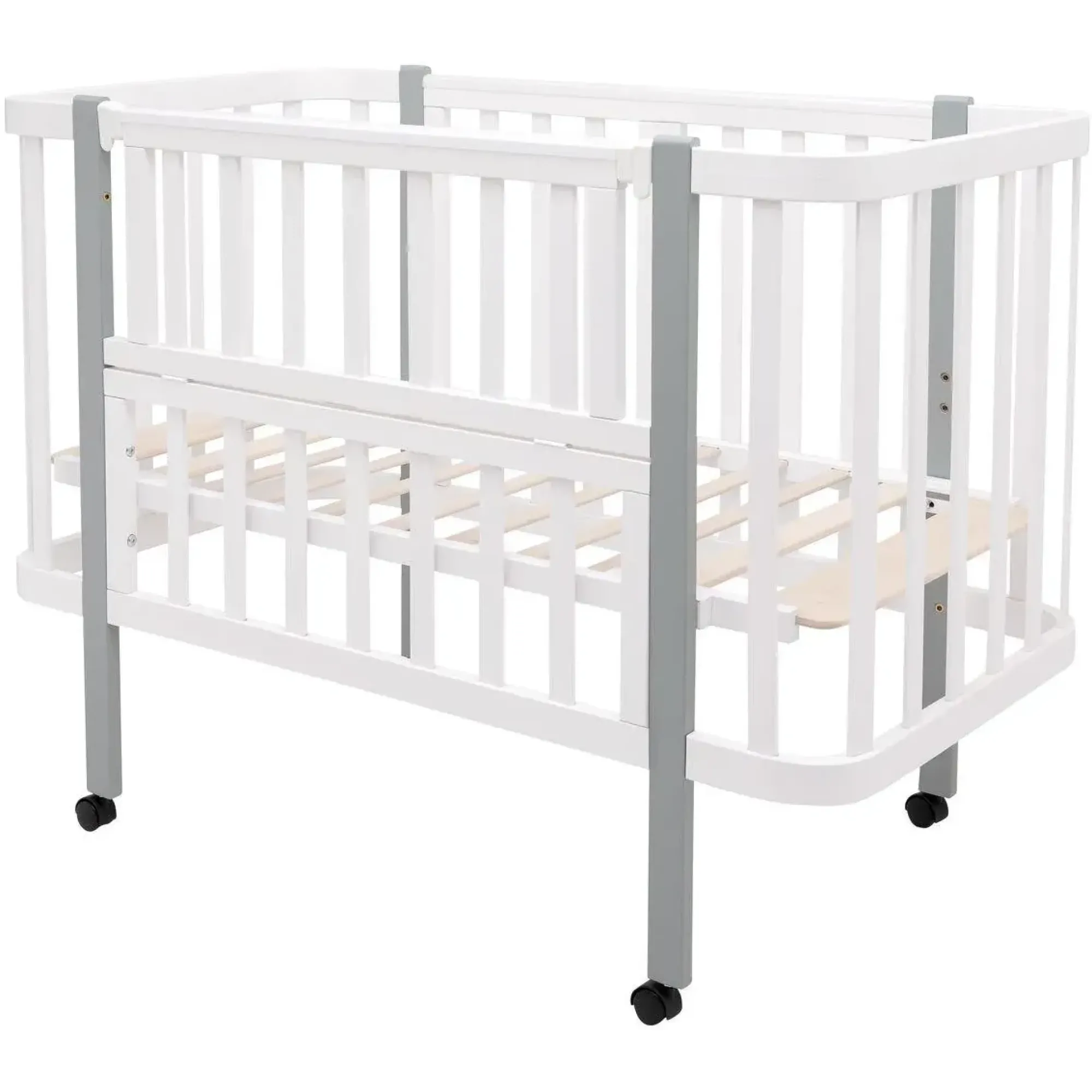 Ліжко Babyroom Місяць LU-1 білий / сірий
