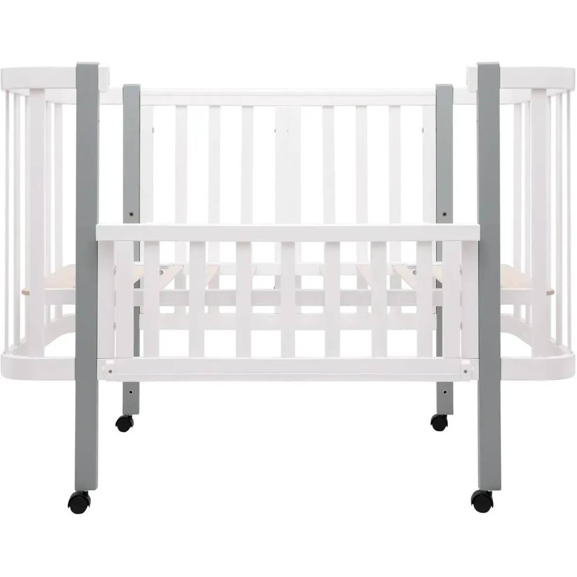 Ліжко Babyroom Місяць LU-1 білий / сірий