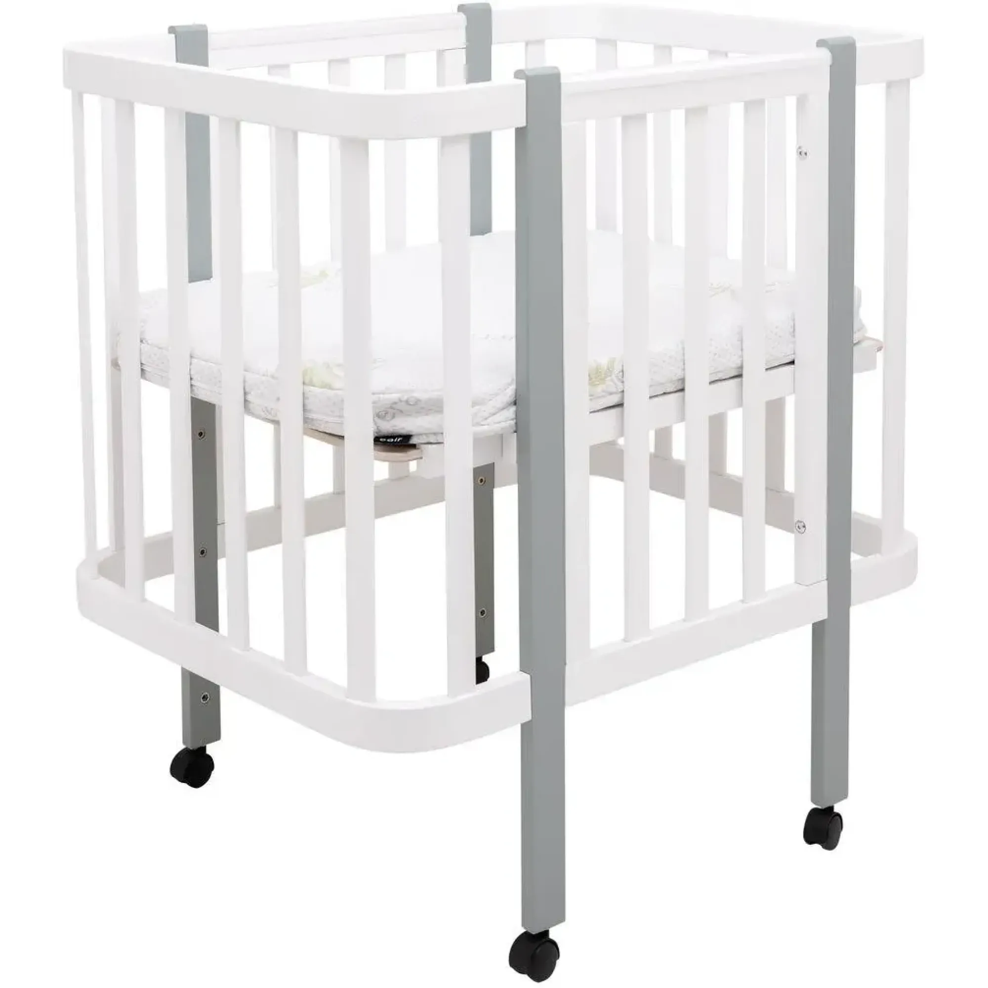 Ліжко Babyroom Місяць LU-1 білий / сірий