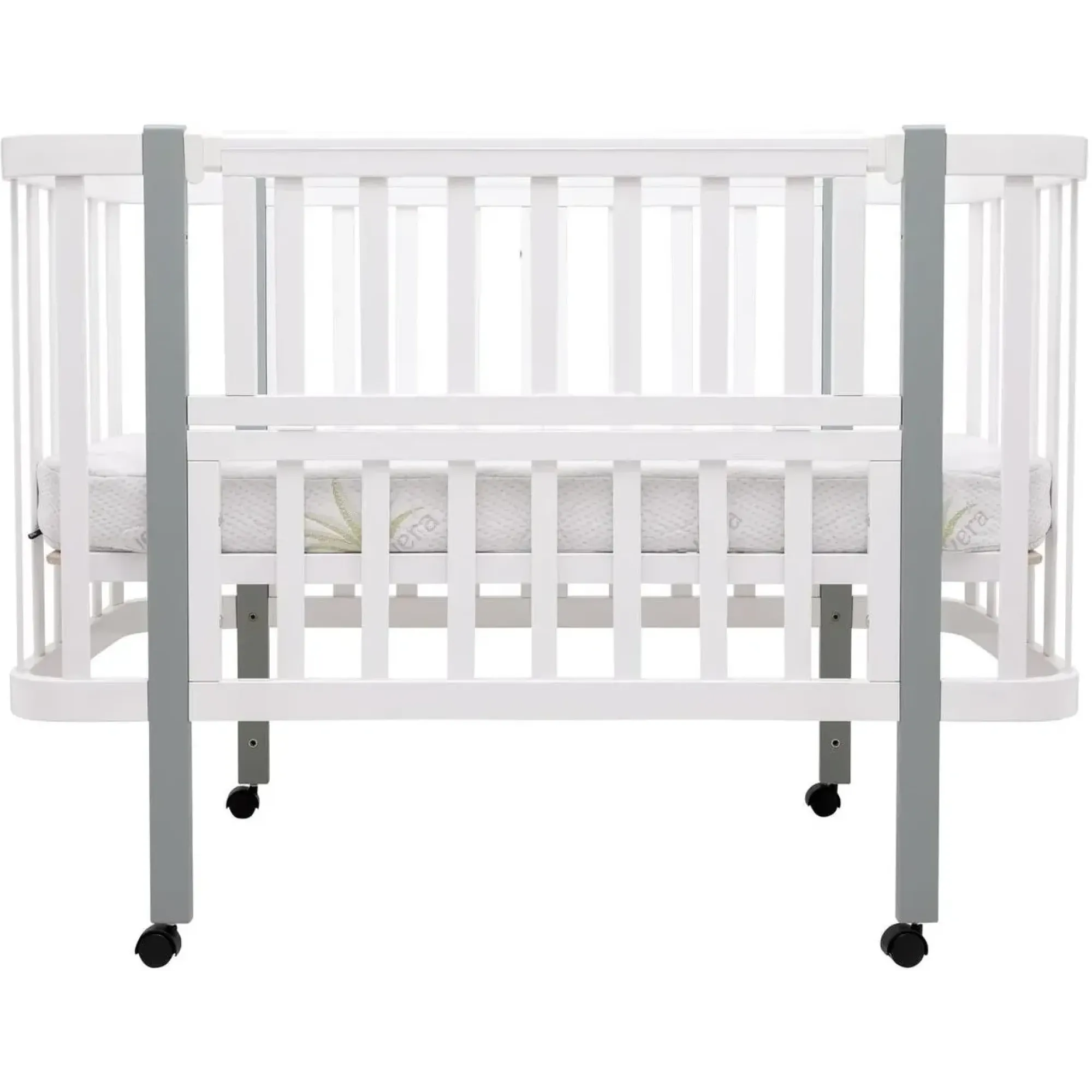 Ліжко Babyroom Місяць LU-1 білий / сірий