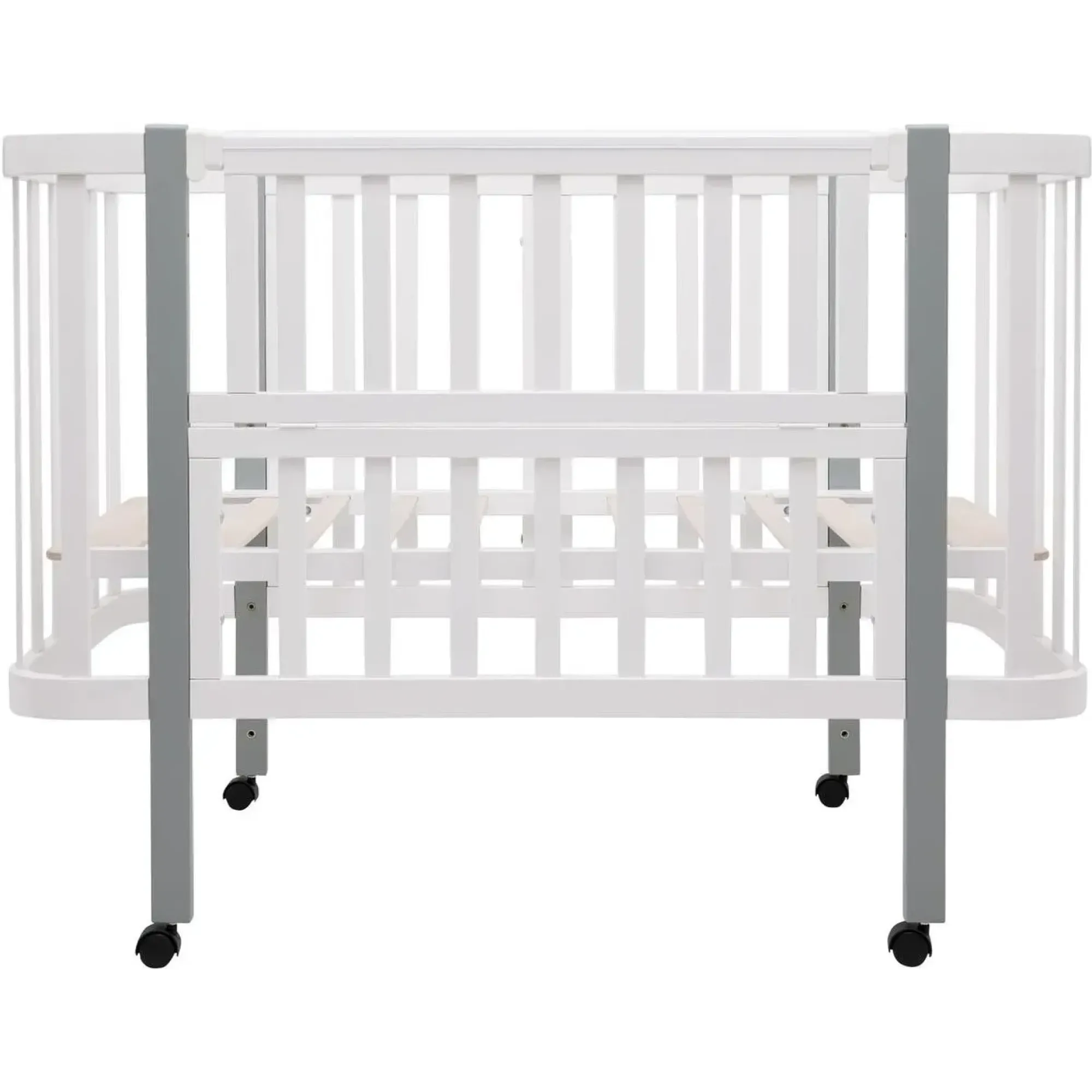 Ліжко Babyroom Місяць LU-1 білий / сірий