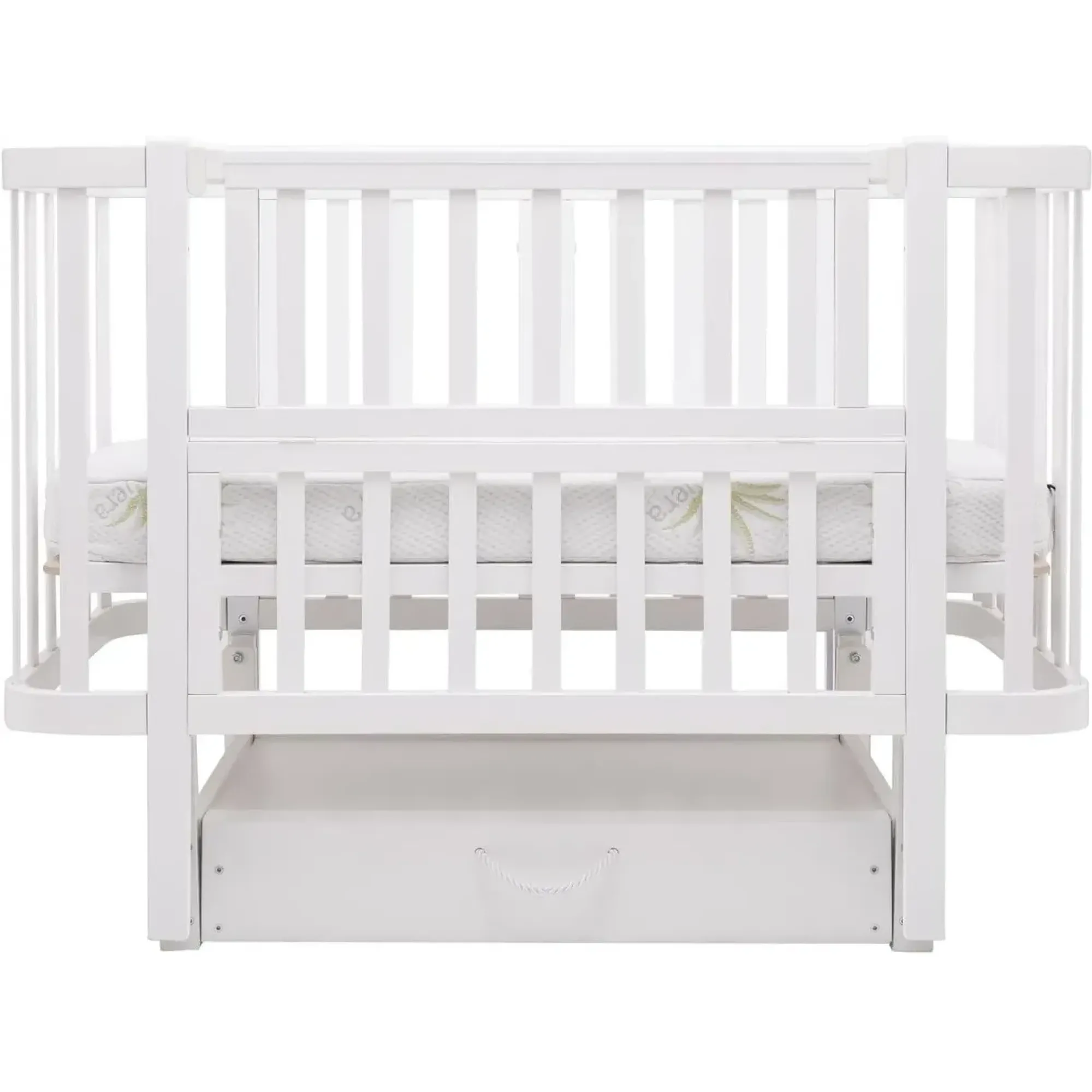 Ліжко Babyroom Місяць LU-3 маятник, шухляда білий