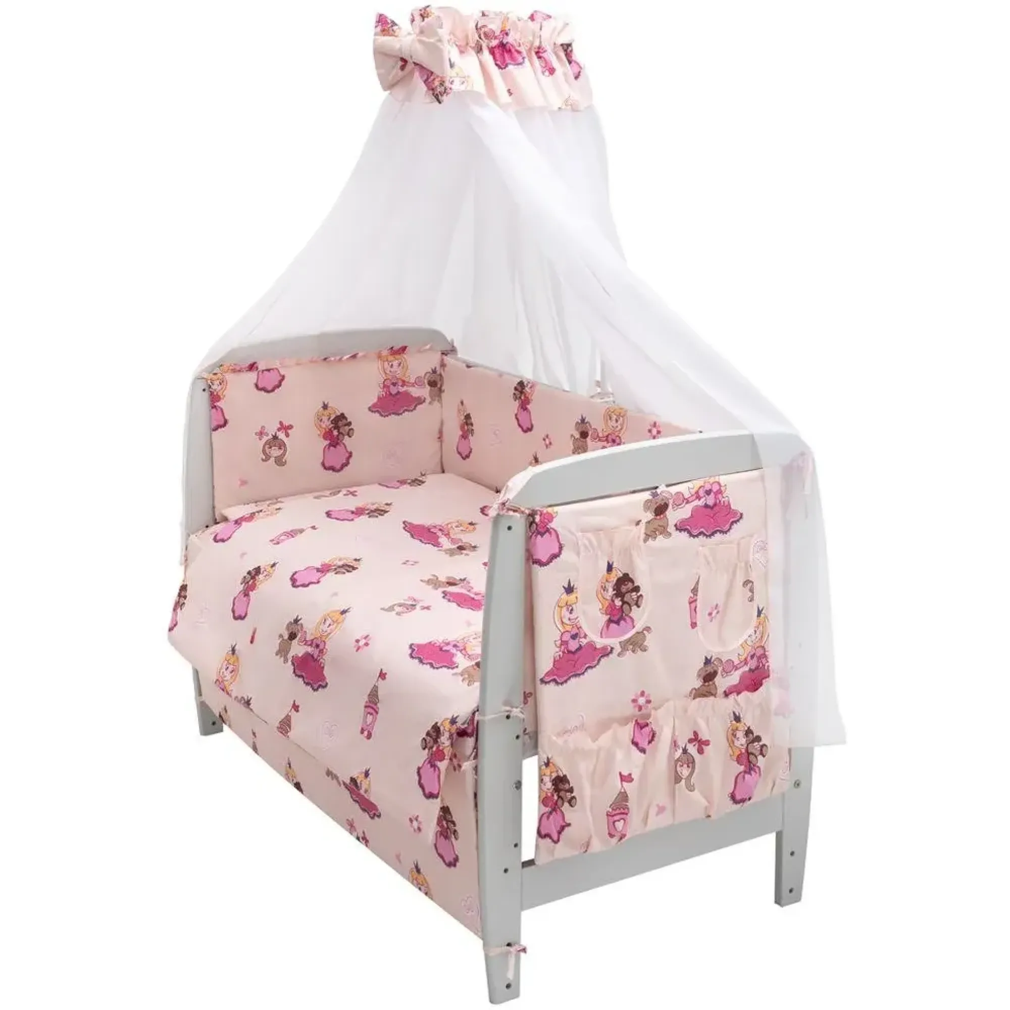 Дитяча постіль Babyroom Gold RG-08 бежевий (принцеса з собачкою)