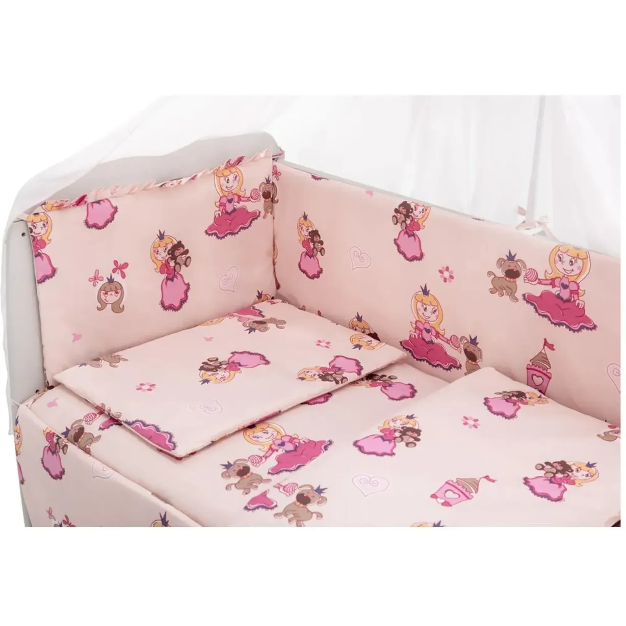 Дитяча постіль Babyroom Gold RG-08 бежевий (принцеса з собачкою)