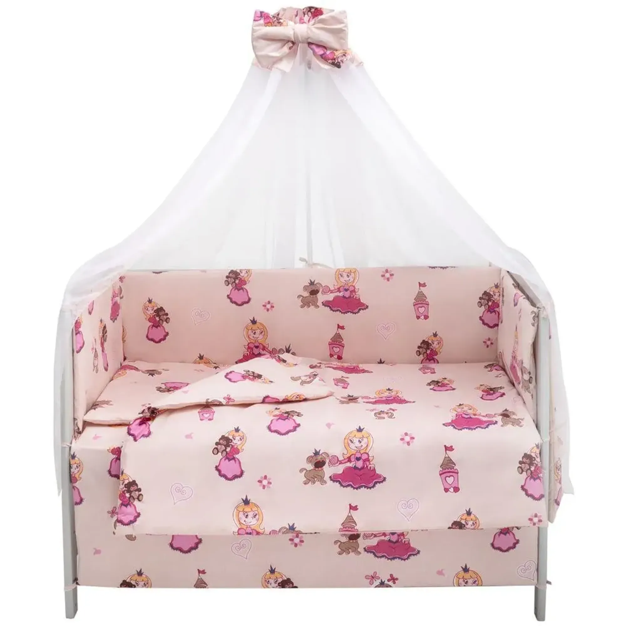 Дитяча постіль Babyroom Gold RG-08 бежевий (принцеса з собачкою)