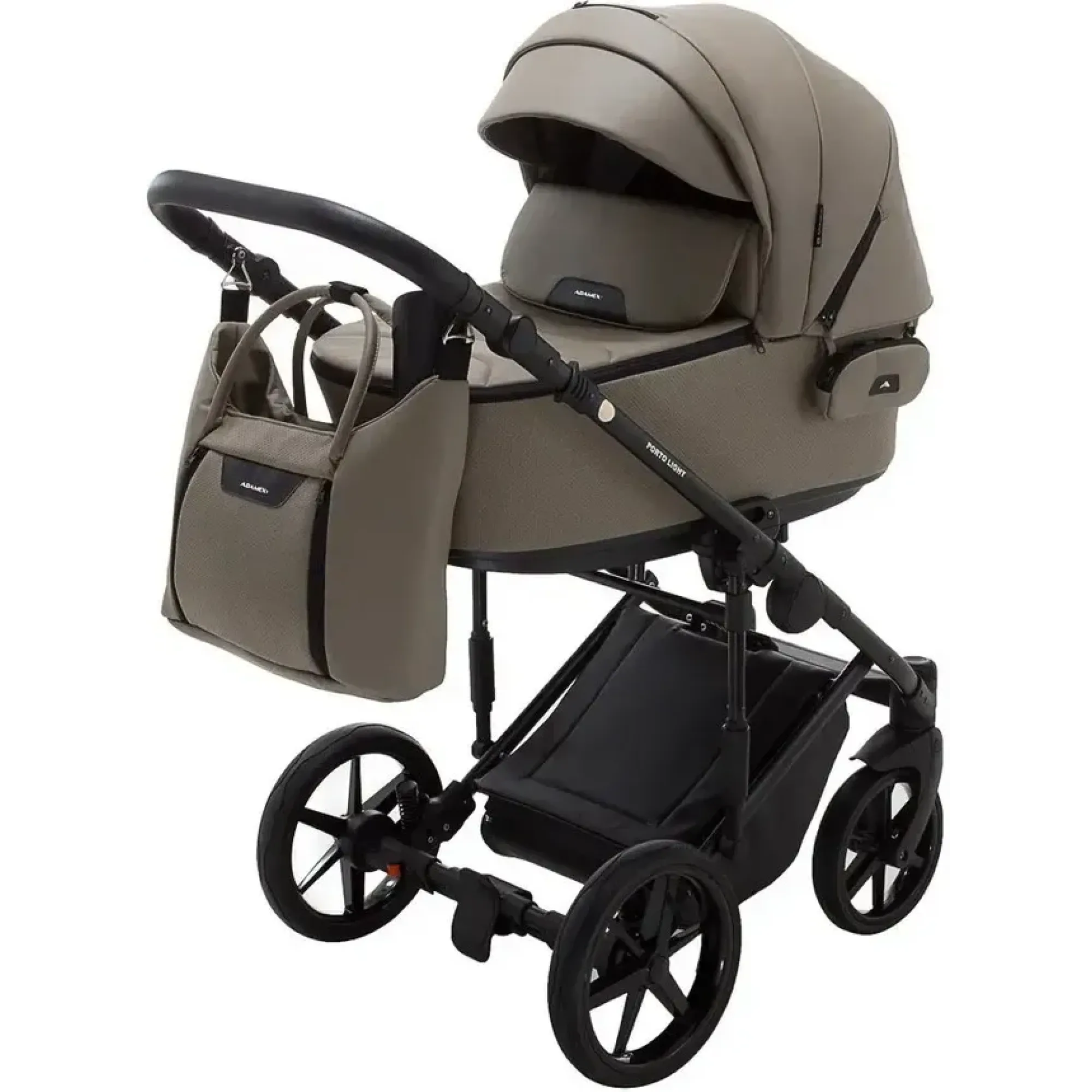 Коляска 2в1 Adamex Porto Light Eco SA-9 Темний капучино