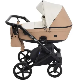 Коляска 2в1 Bair Kiwi BK-55/24 Світло-бежевий / Карамель (екошкіра)
