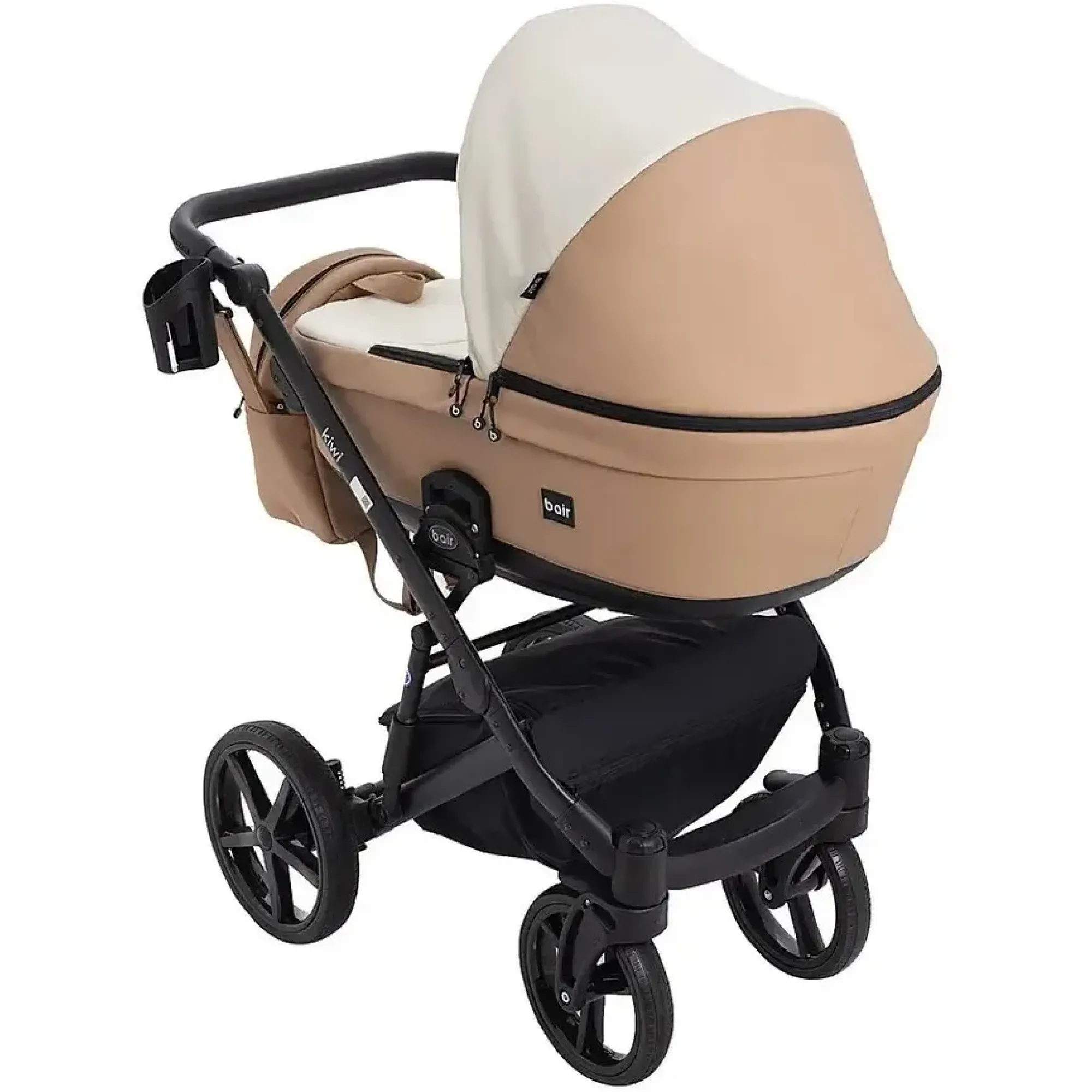 Коляска 2в1 Bair Kiwi BK-55/24 Світло-бежевий / Карамель (екошкіра)