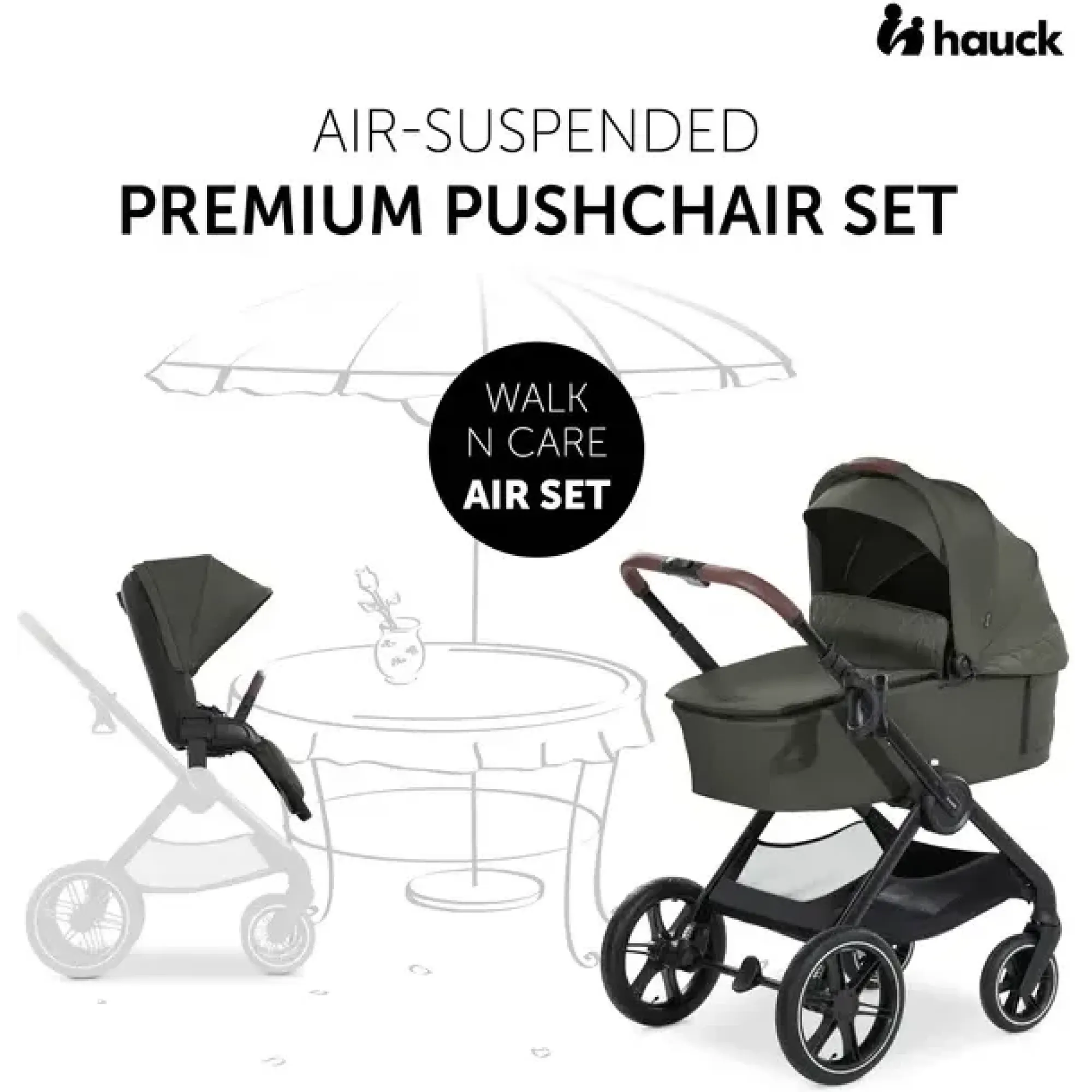 Коляска універсальна Hauck Walk N Care Air Dark Olive