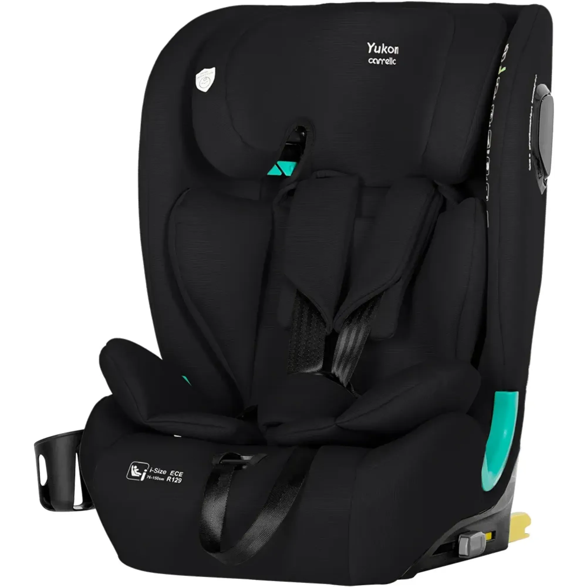 Автокрісло Carrello Yukon CRL-15808 Midnight Black i-Size 76-150см ISOFIX з нахилом+підсклянник
