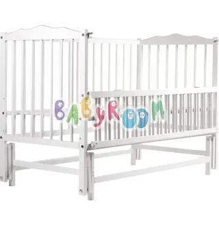 Ліжко Babyroom Веселка DVMO-2 маятник, відкидний бік бук білий