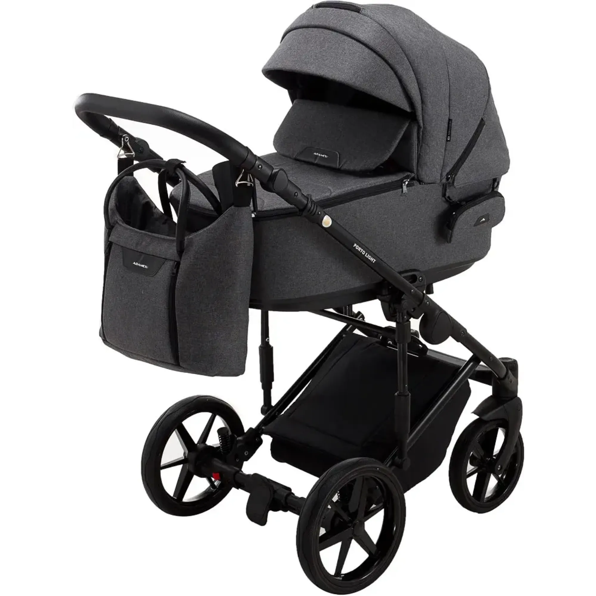 Коляска 2 в 1 Adamex Porto Light Tip TK-57 графіт