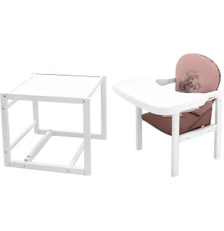 Стільчик-трансформер Babyroom Вінні-240 білий капучино / шоколад (ведмедик з будильником)