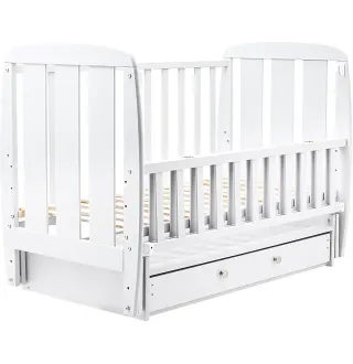 Ліжко Babyroom Кулька SH-03 маятник, ящик, відкидний бік бук білий