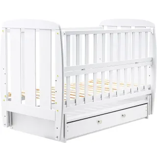 Ліжко Babyroom Кулька SH-03 маятник, ящик, відкидний бік бук білий