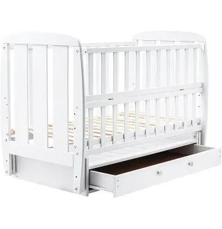 Ліжко Babyroom Кулька SH-03 маятник, ящик, відкидний бік бук білий