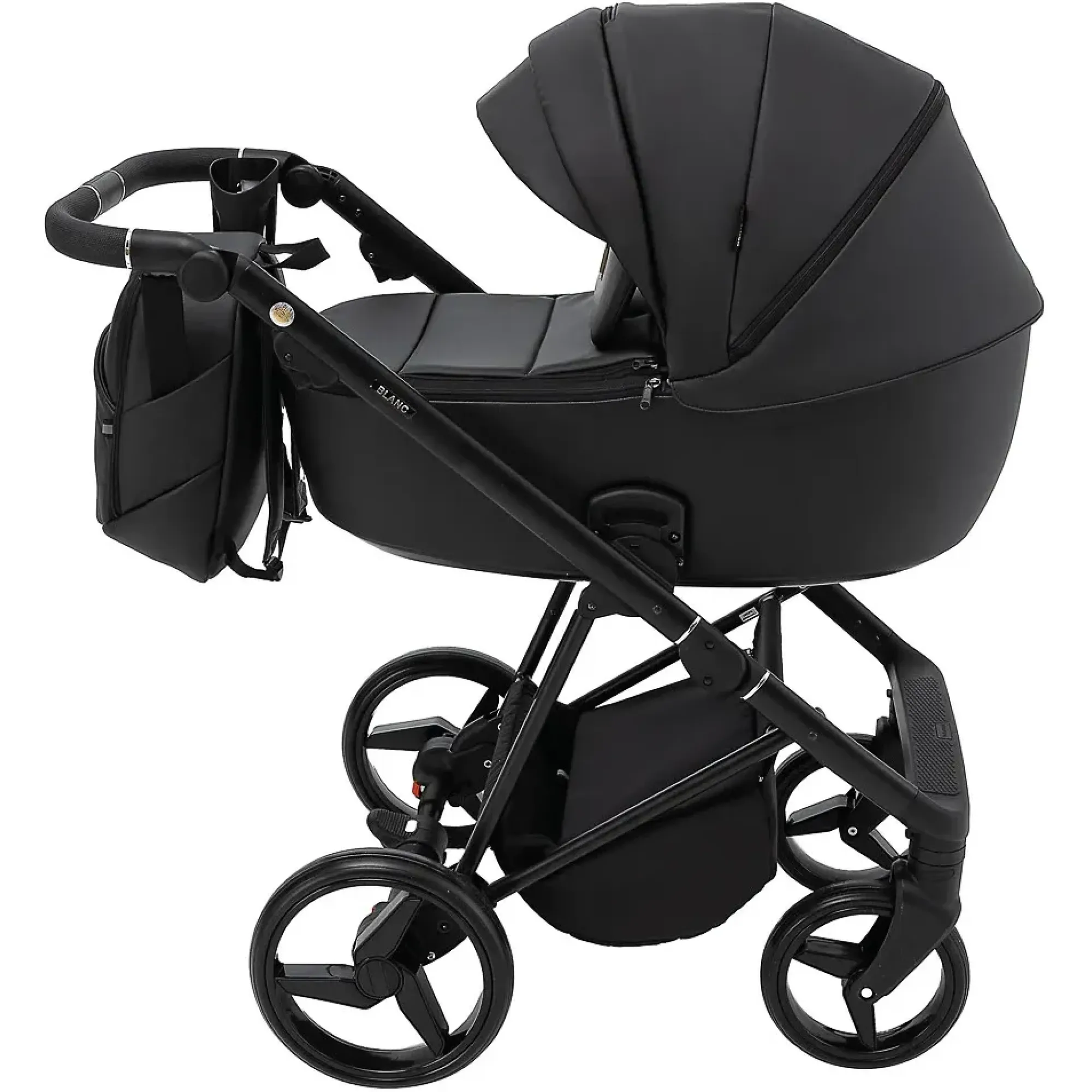 Коляска 2 в 1 Adamex Blanc Eco SA-2 чорний
