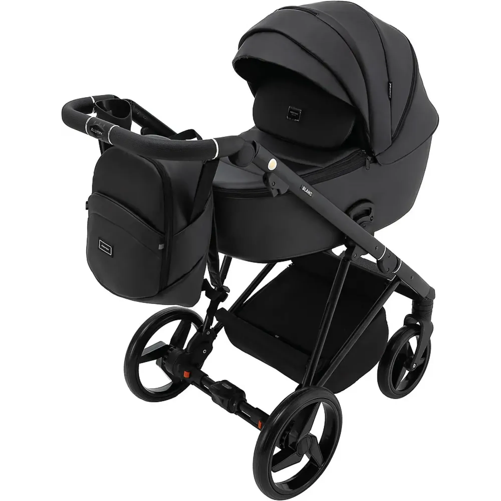 Коляска 2 в 1 Adamex Blanc Eco SA-2 чорний