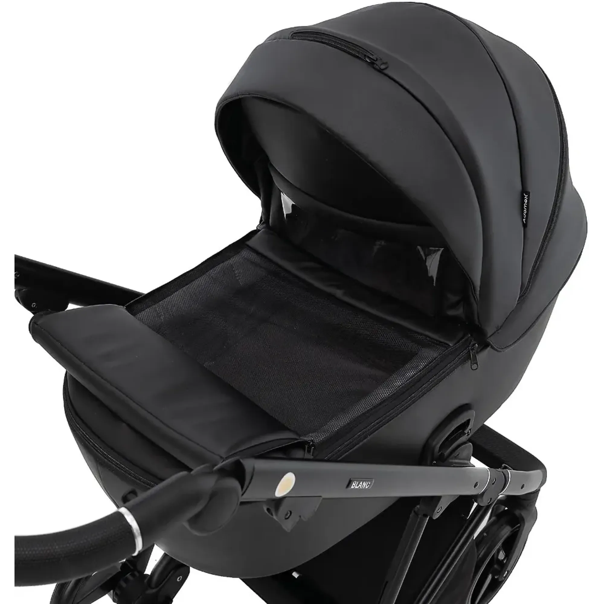 Коляска 2 в 1 Adamex Blanc Eco SA-2 чорний