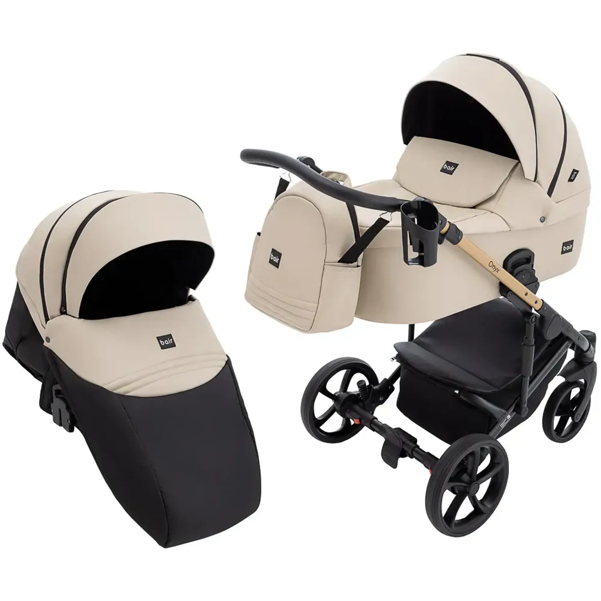 Коляска 2 в 1 Bair Onyx ECO OE-41 бежевий