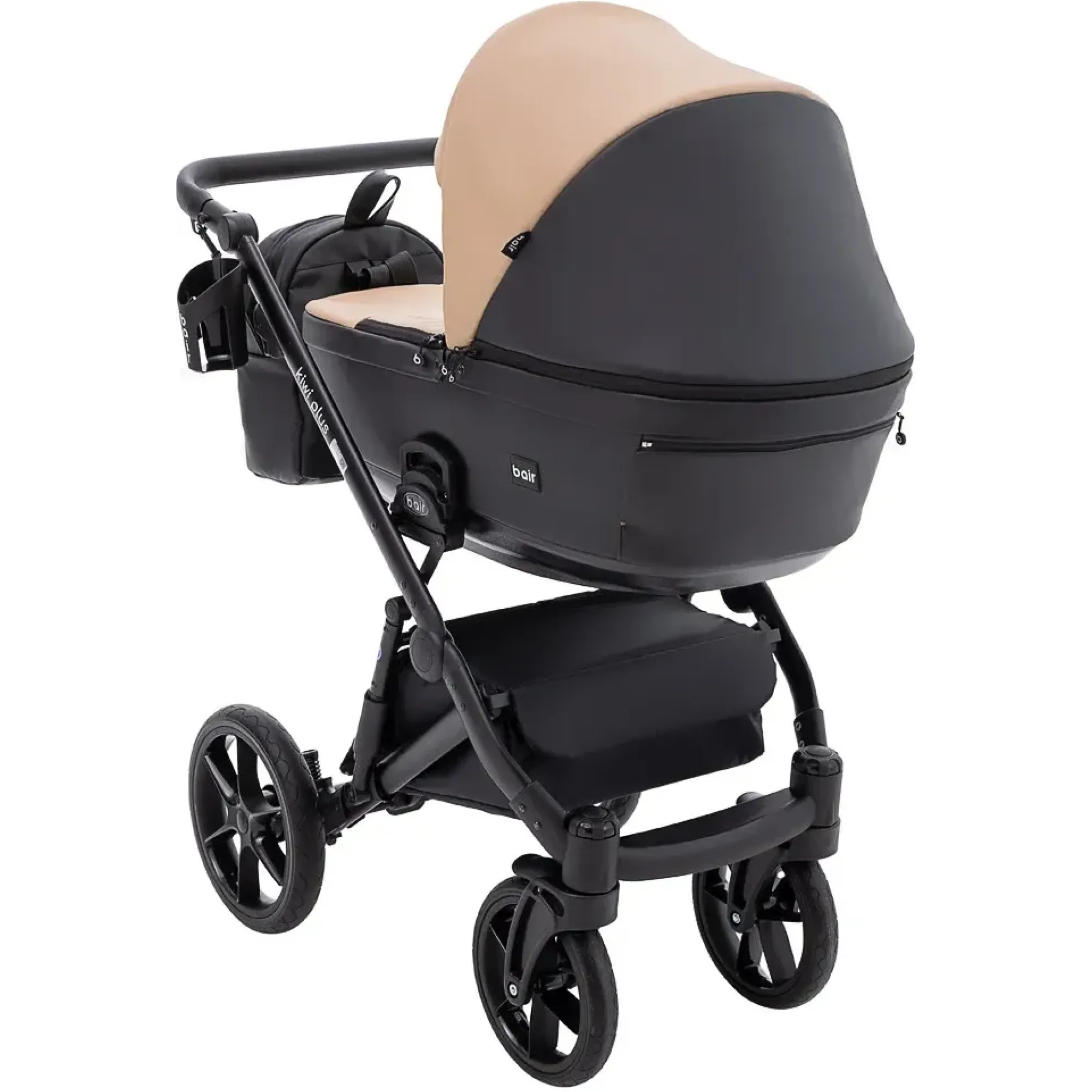 Коляска 2 в 1 Bair Kiwi Plus ECO BKP-18/15 капучино / чорний