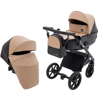 Коляска 2 в 1 Bair Kiwi Plus ECO BKP-18/15 капучино / чорний