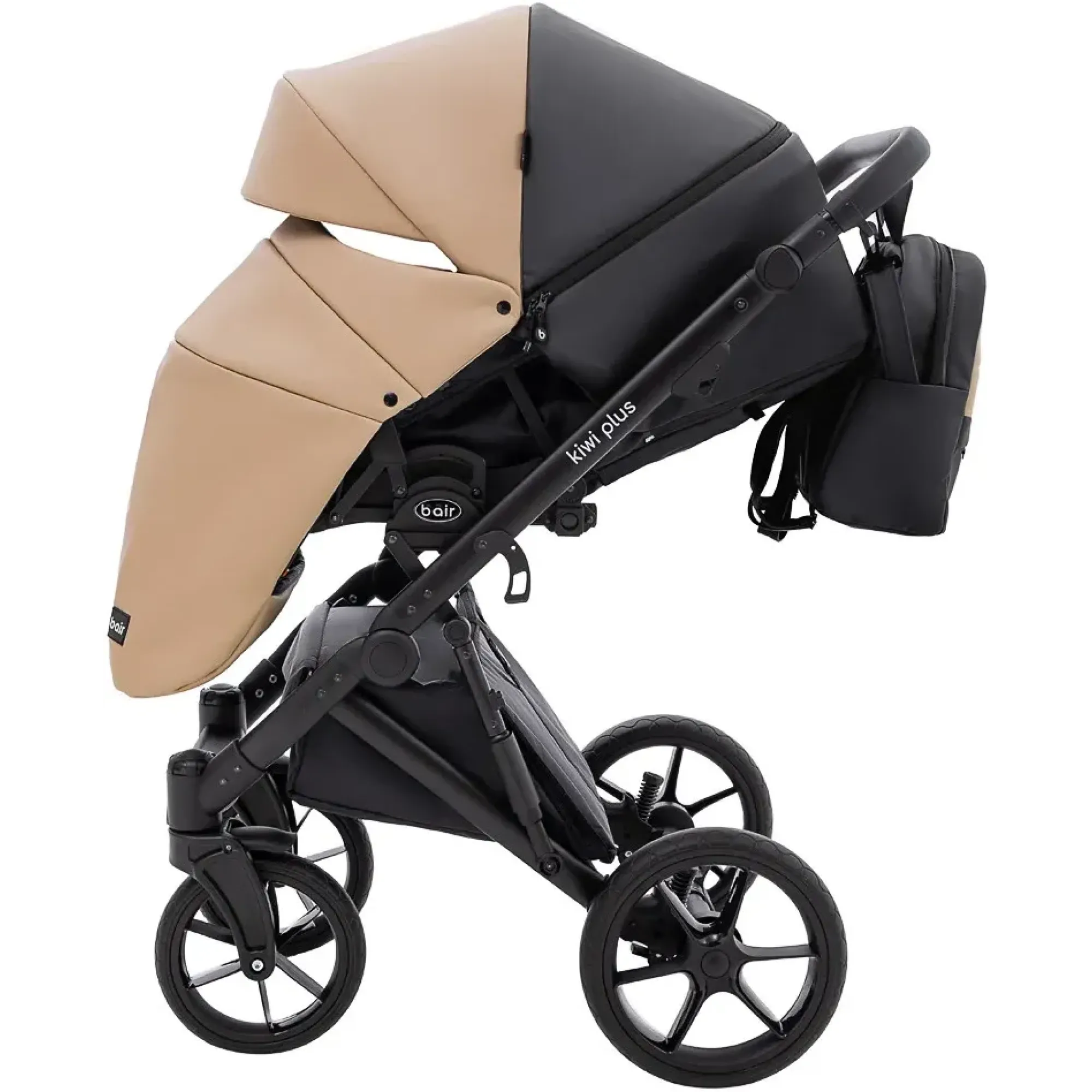 Коляска 2 в 1 Bair Kiwi Plus ECO BKP-18/15 капучино / чорний