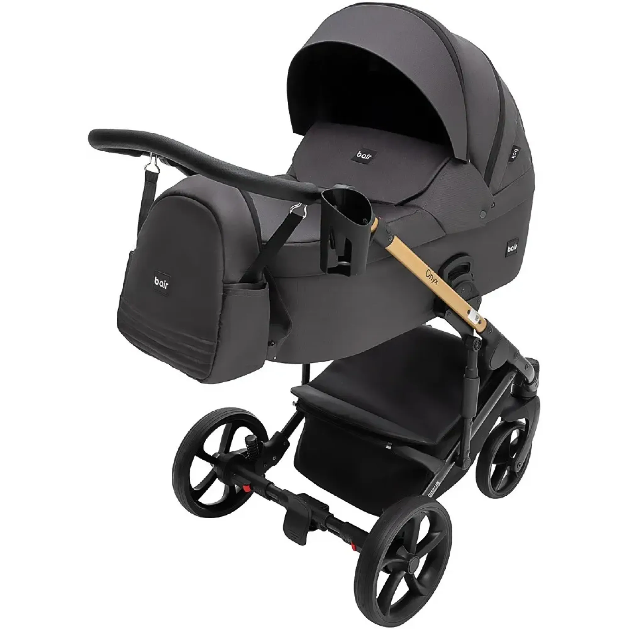 Коляска 2 в 1 Bair Onyx Soft OS-747 чорний